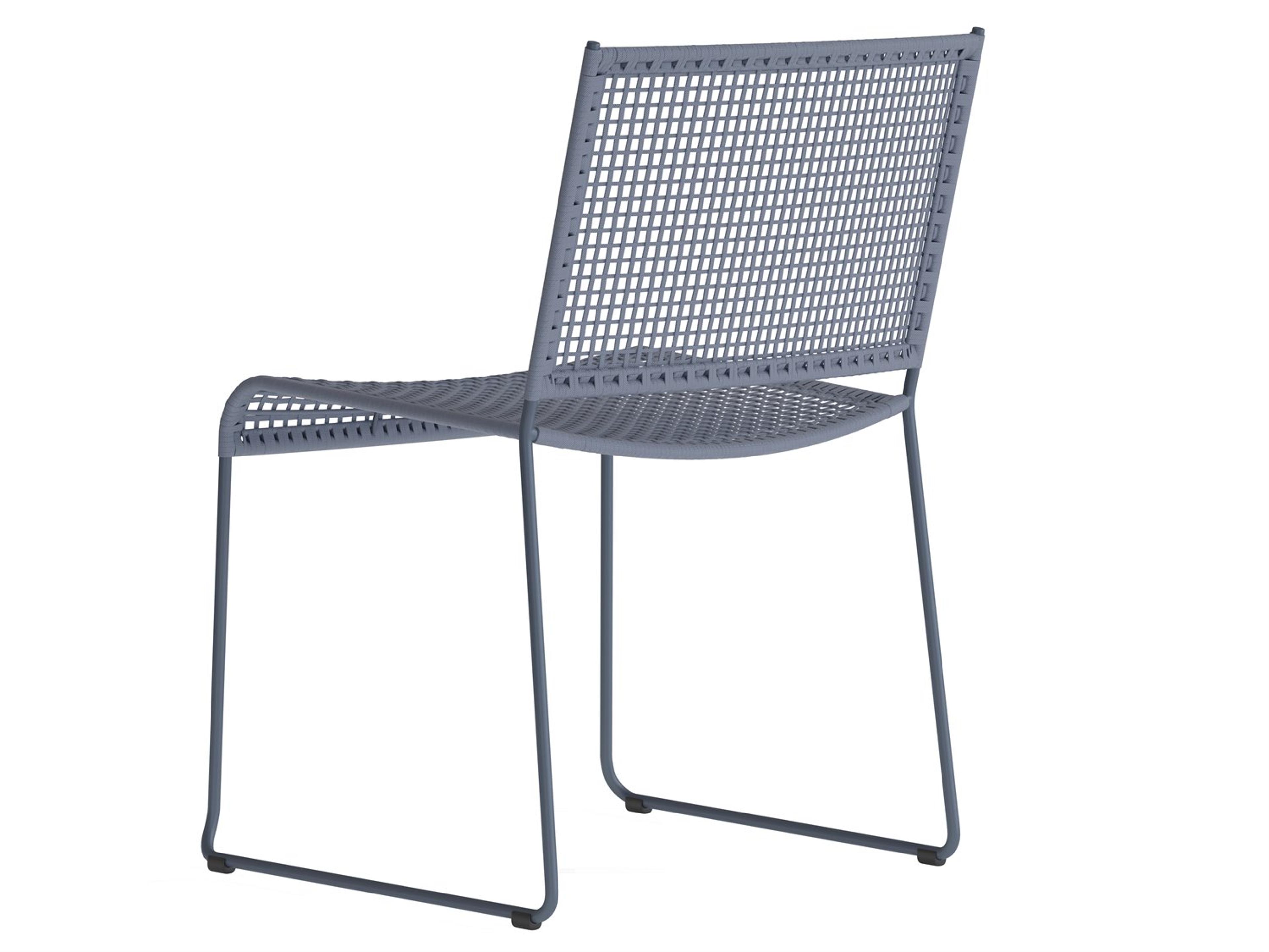 Tropitone Bayfront Aluminum Rope Stackable Patio Dining Side Chair