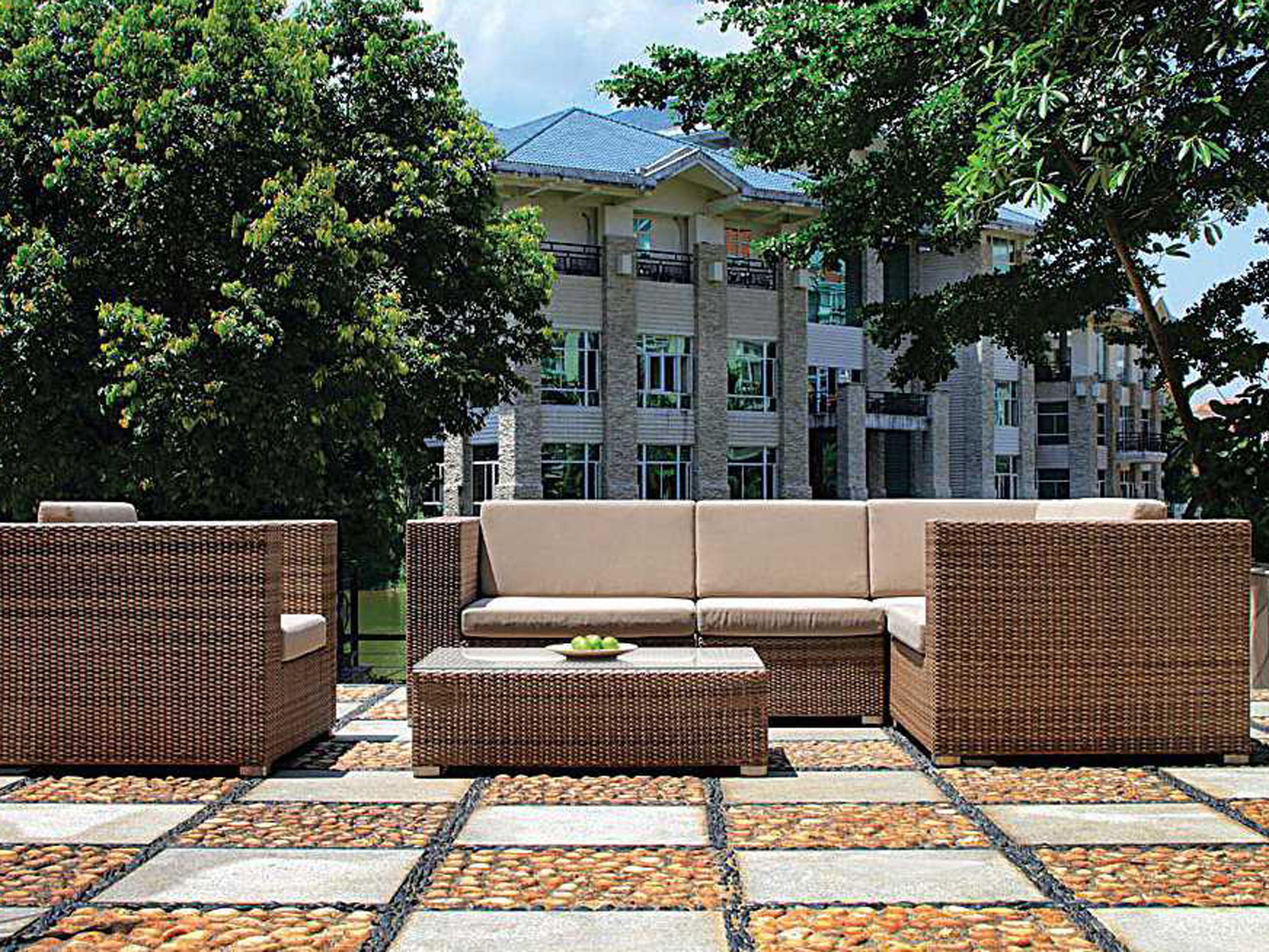 Arzo Woven Cushion Outdoor Patio Lounge Set