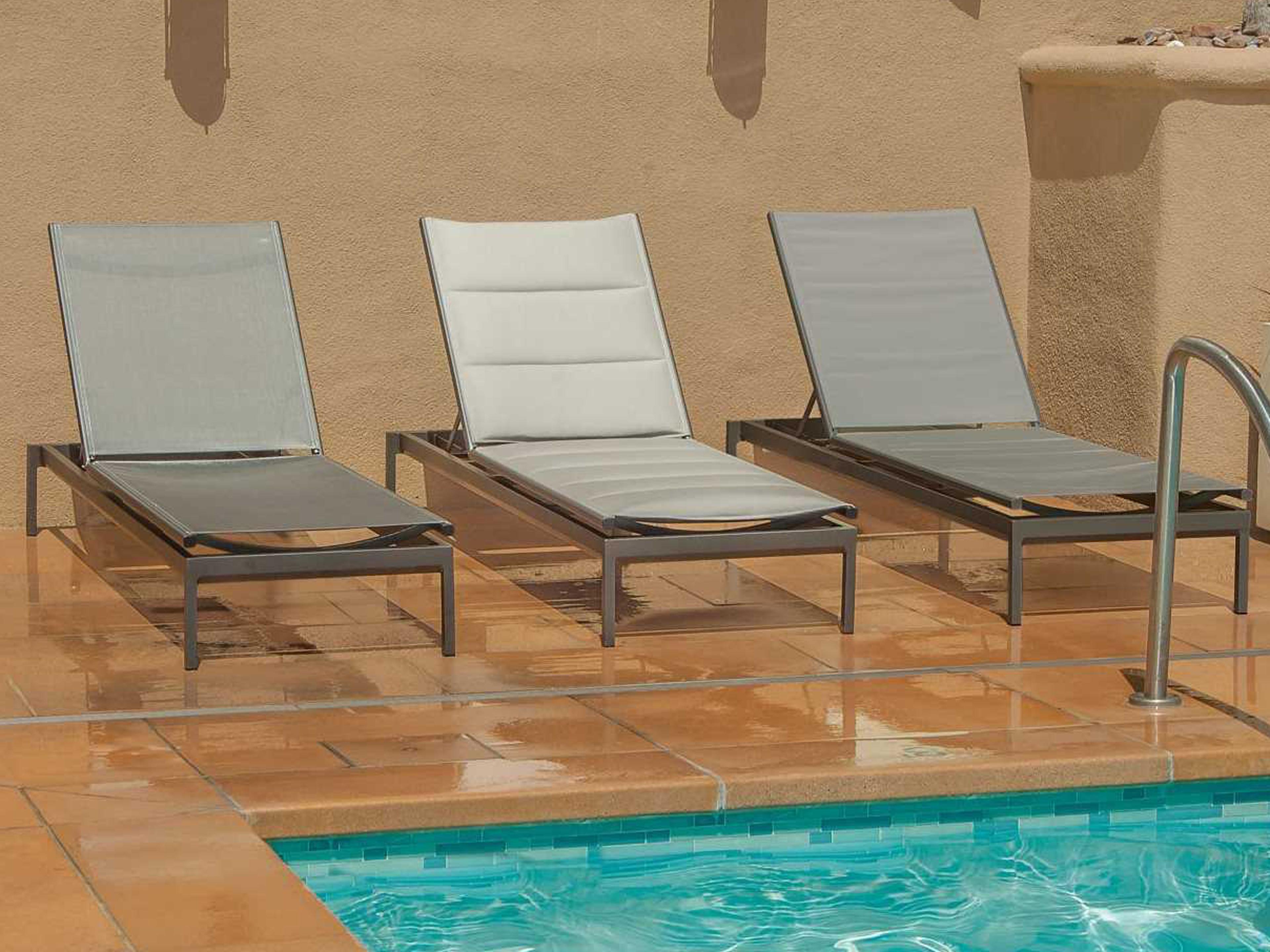 Cabana Club Aluminum Padded Sling Outdoor Lounge Set