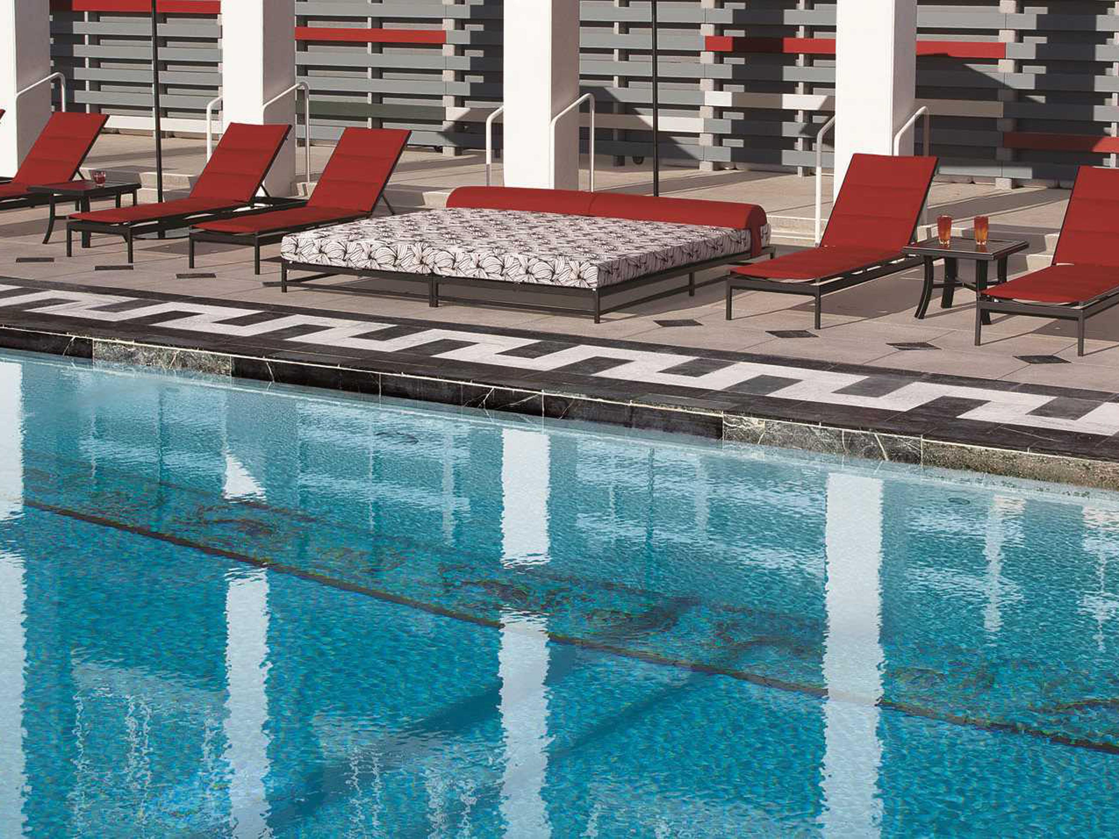 Cabana Club Aluminum Cushion Party Outdoor Lounge Set