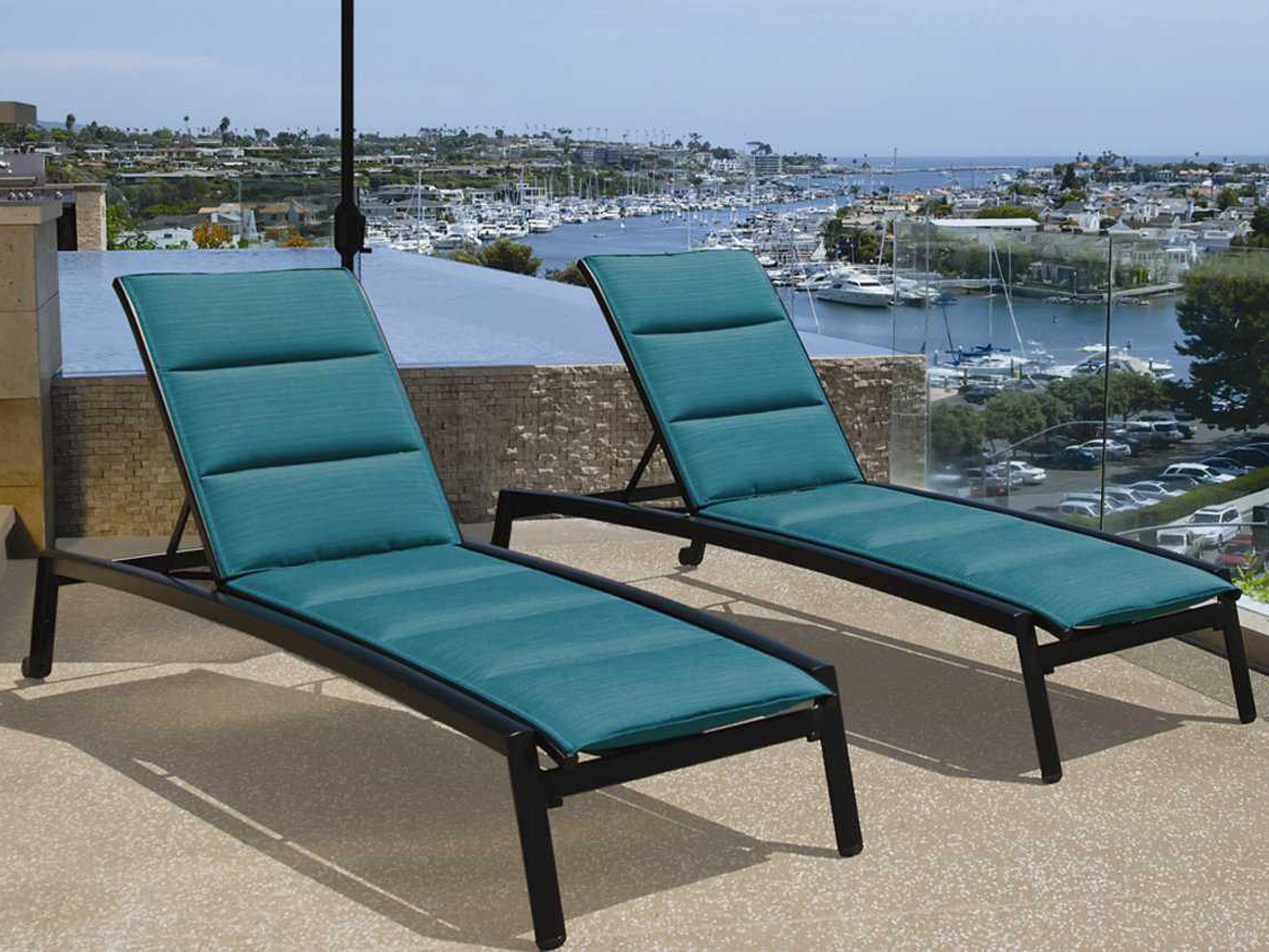 Elance Padded Sling Aluminum Outdoor Patio Lounge Set
