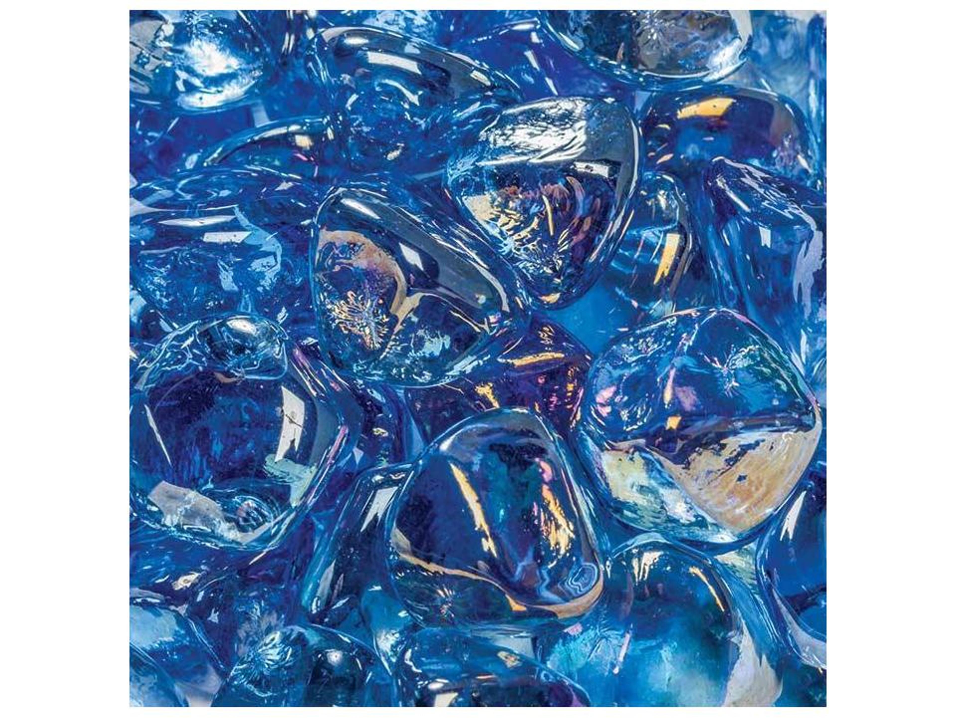 Fire Pebbles in Blue Sky Reflective