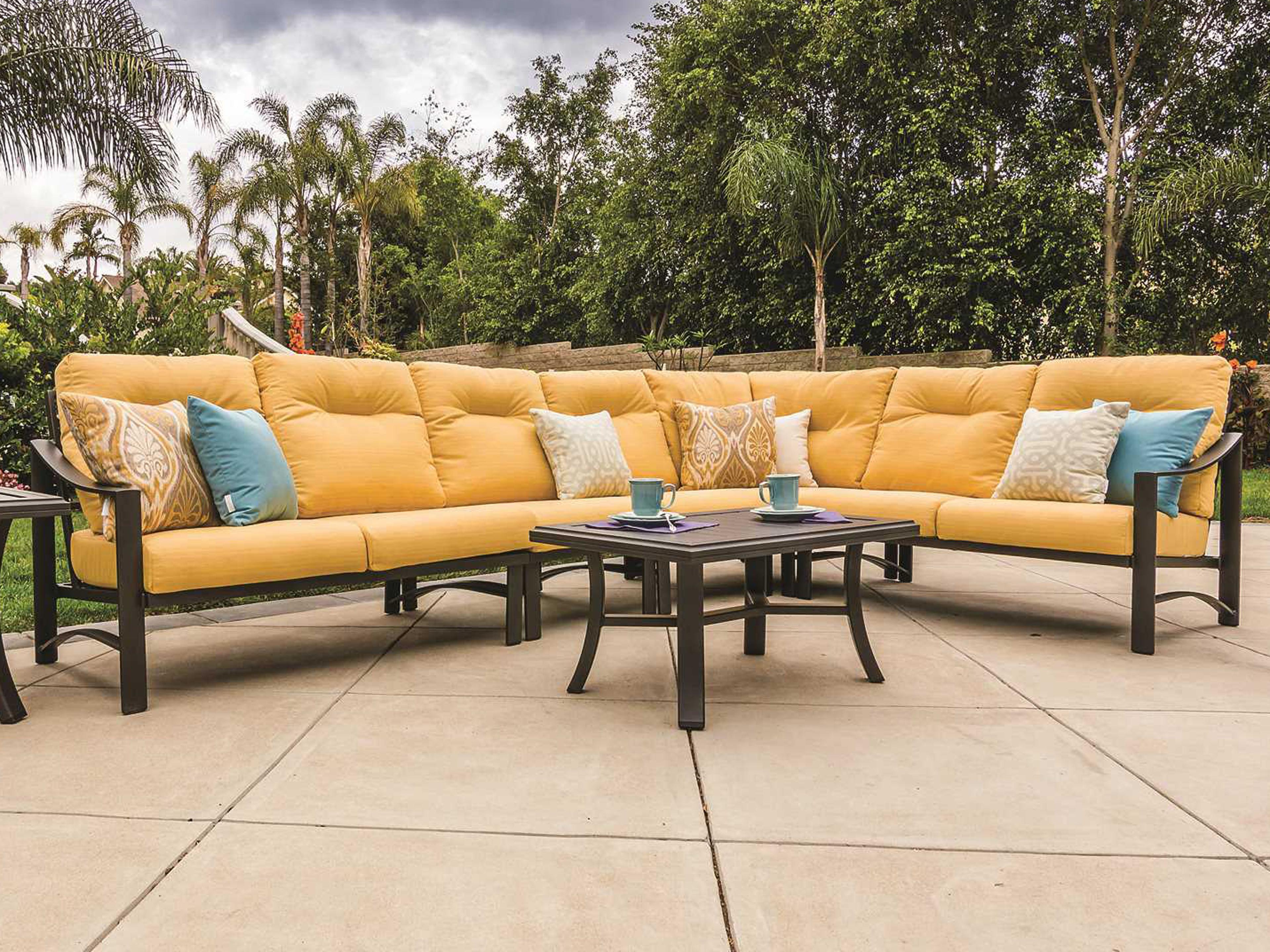Kenzo Cushion Aluminum Sectional Outdoor Patio Lounge Set