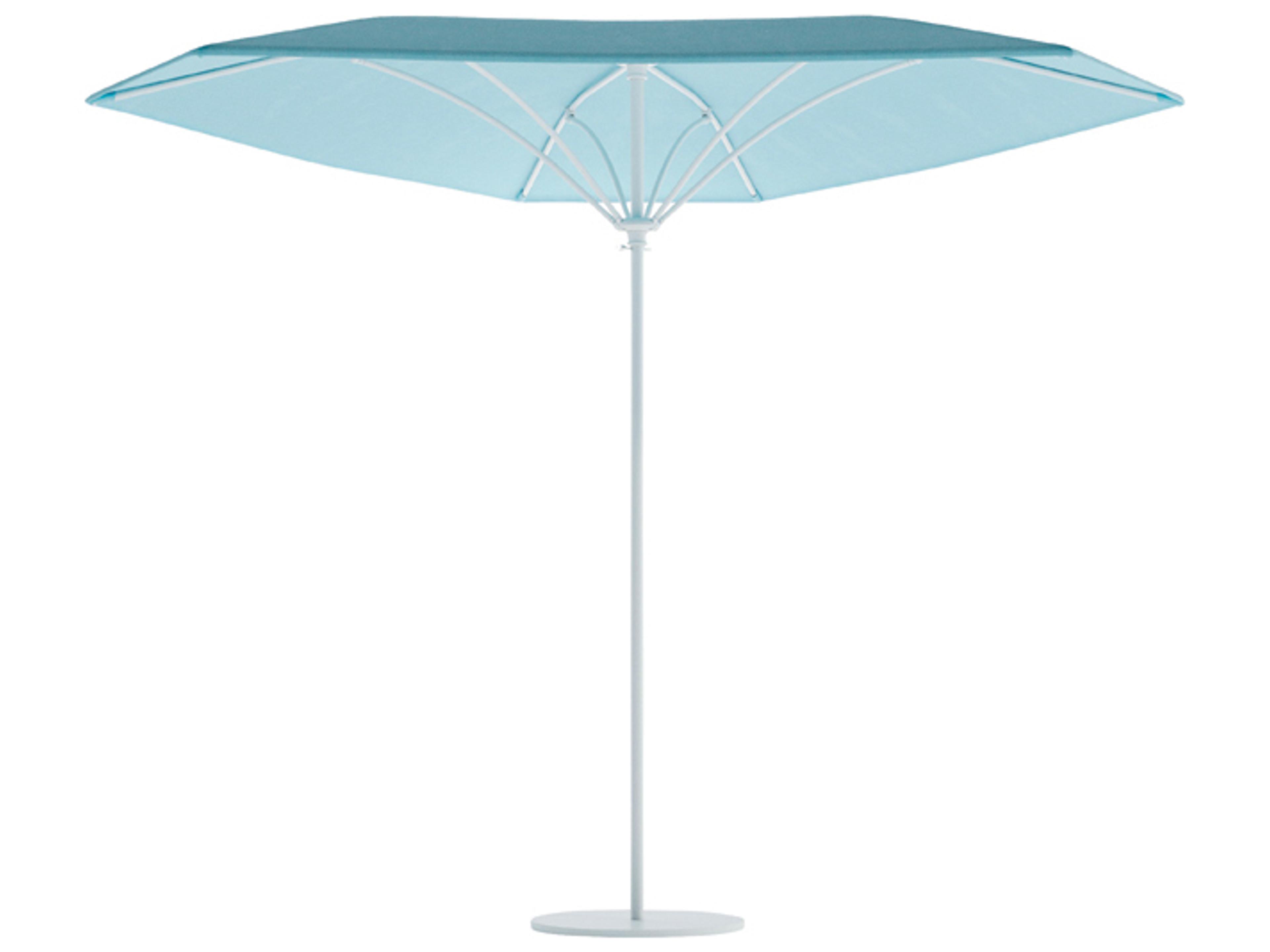 Trace Waterfall Aluminum 10 Foot Triangle Pulley Lift Outdoor Umbrella with Vent