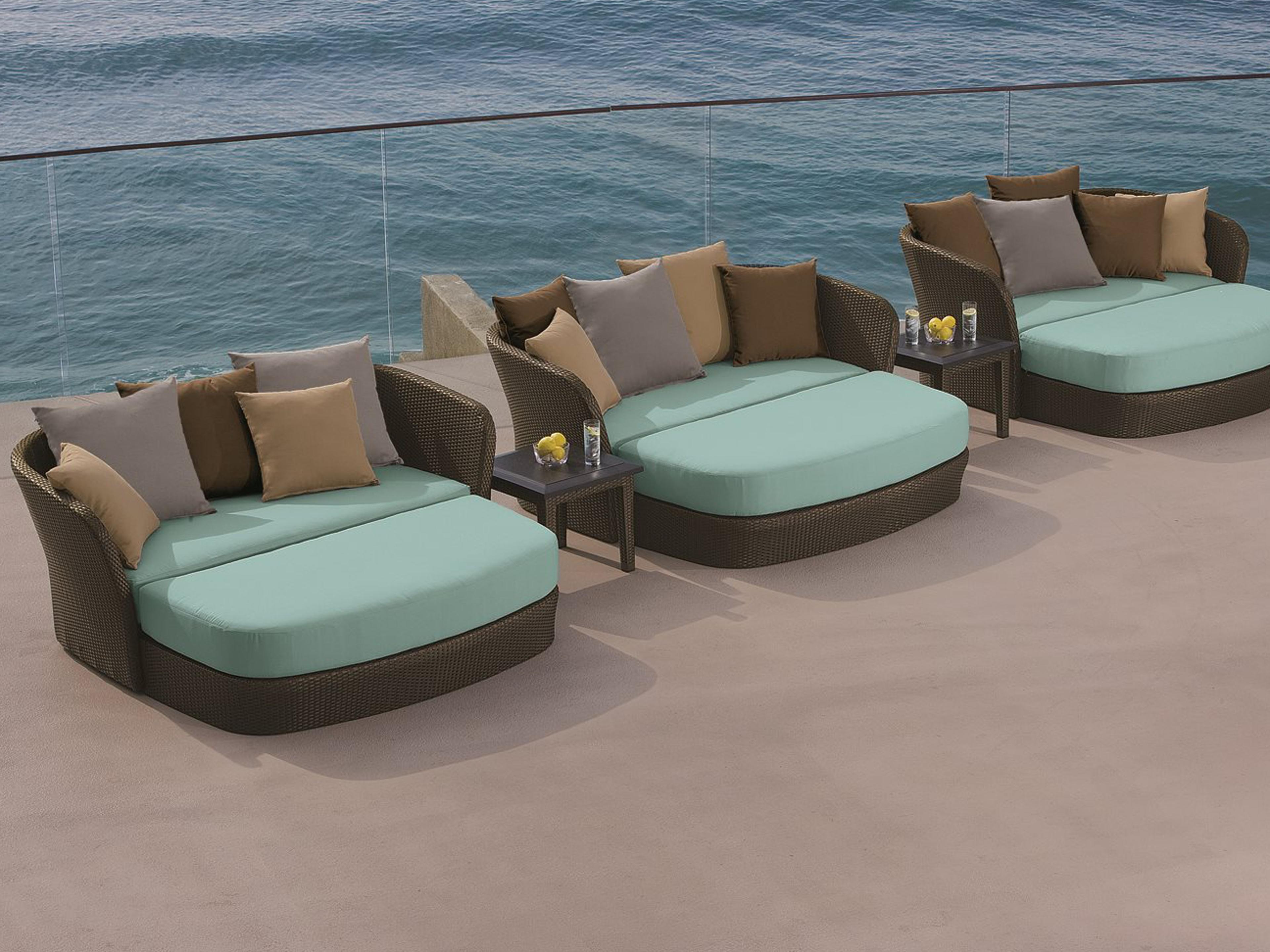 Evo Woven Wicker Cushion Outdoor Patio Lounge Set