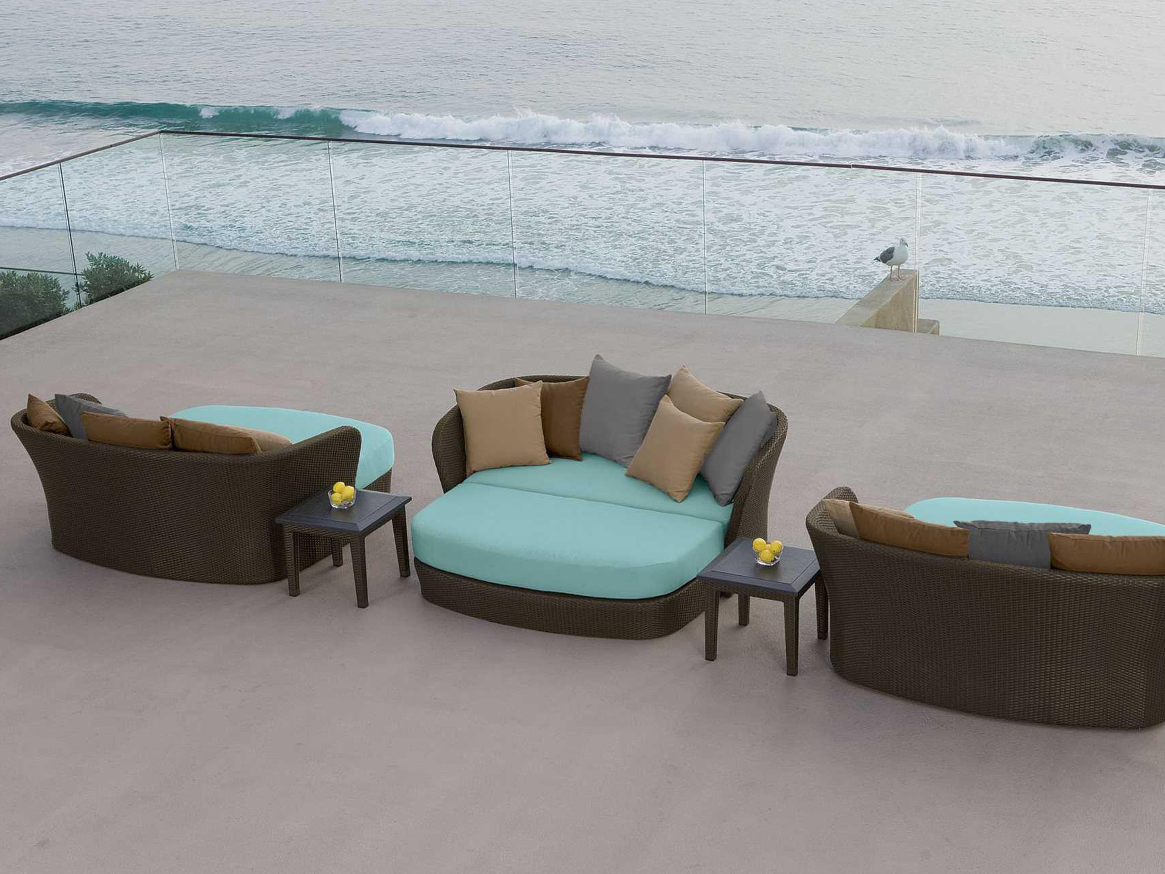 Evo Woven Wicker Cushion Patio Lounge Set