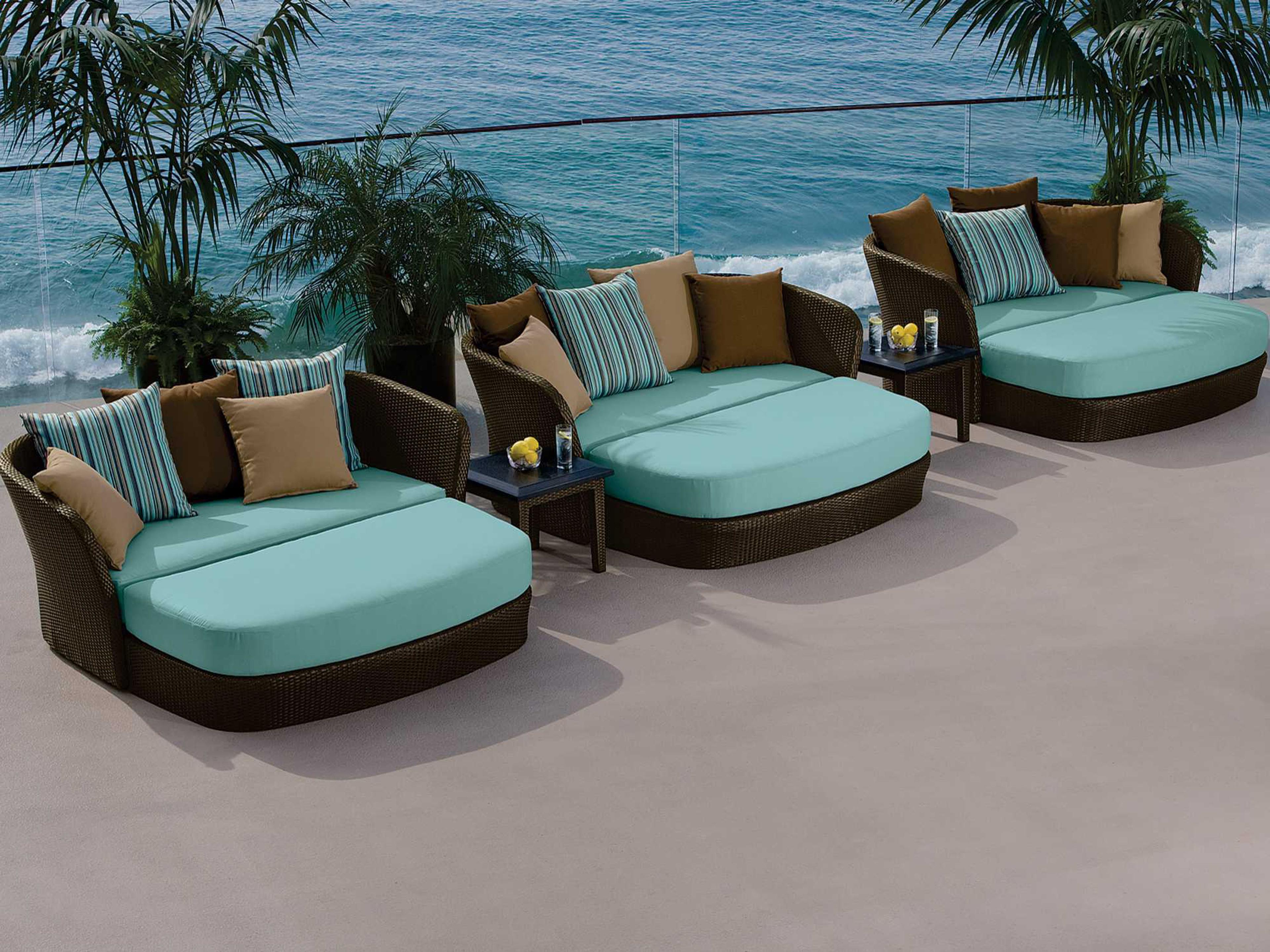 Evo Woven Wicker Cushion Patio Lounge Set