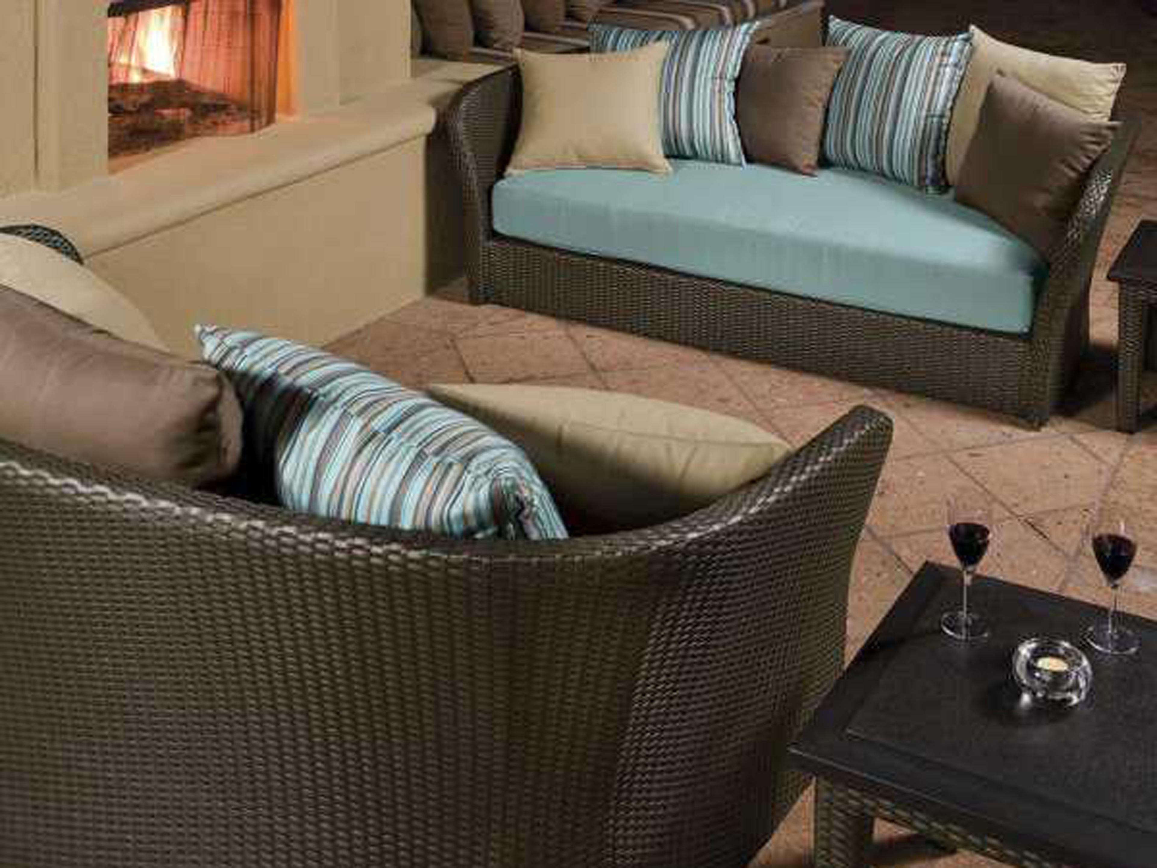 Evo Woven Wicker Cushion Outdoor Patio Lounge Set
