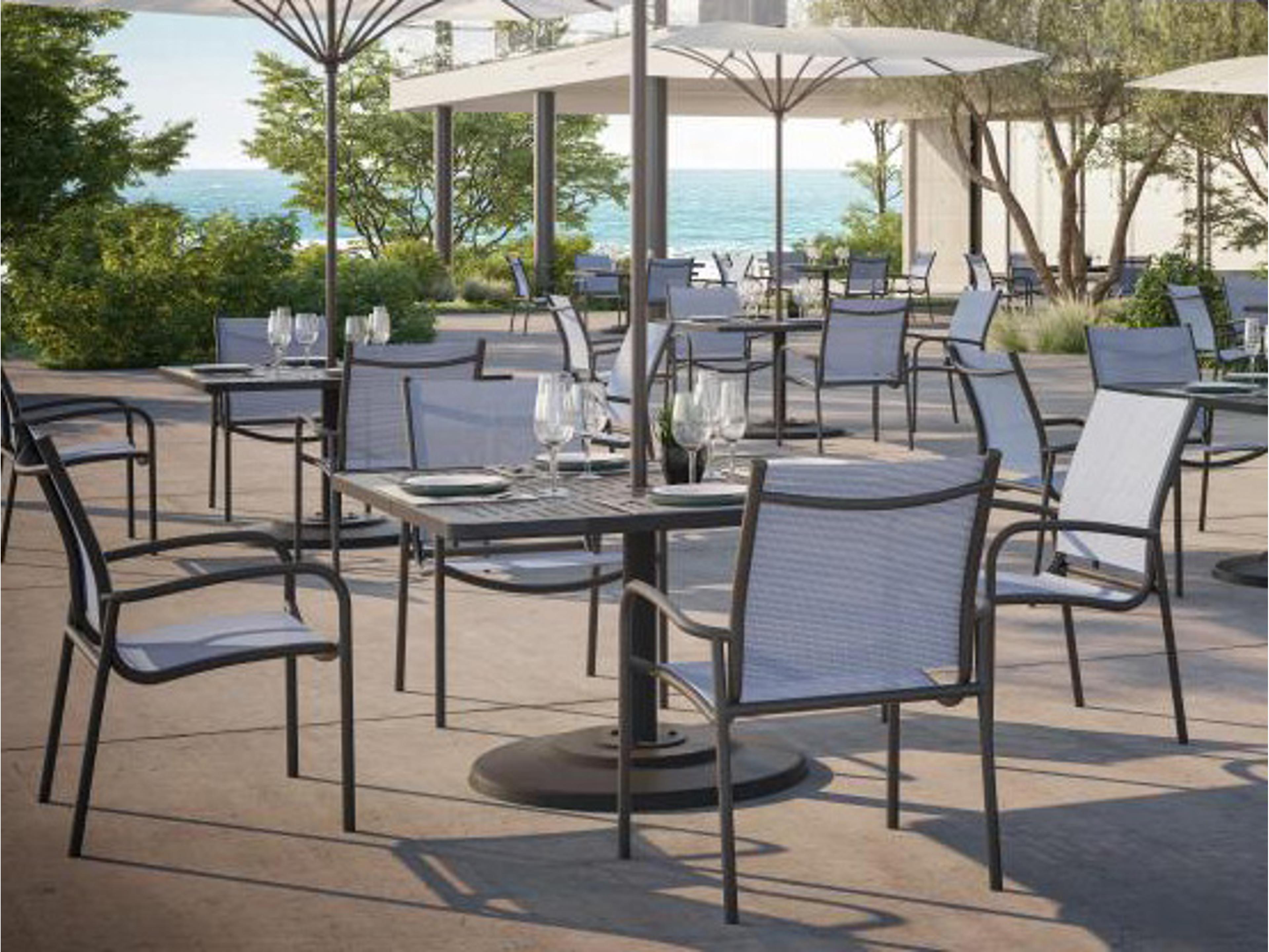 Millennia Relaxed Sling Aluminum Outdoor Dining Set