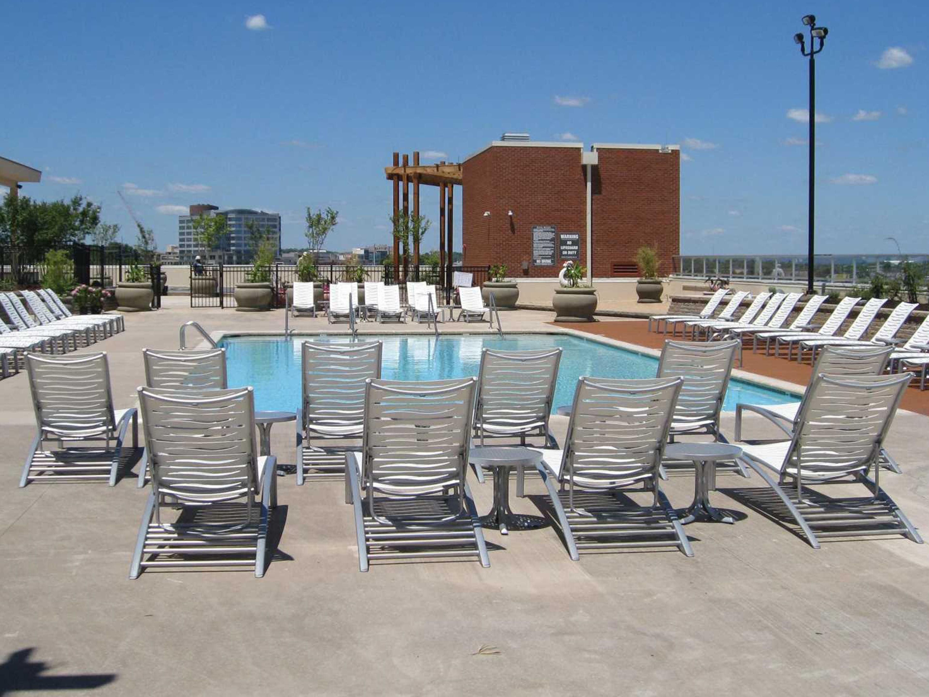 Millennia Wave Segment Aluminum Pool Strap Outdoor Patio Lounge Set