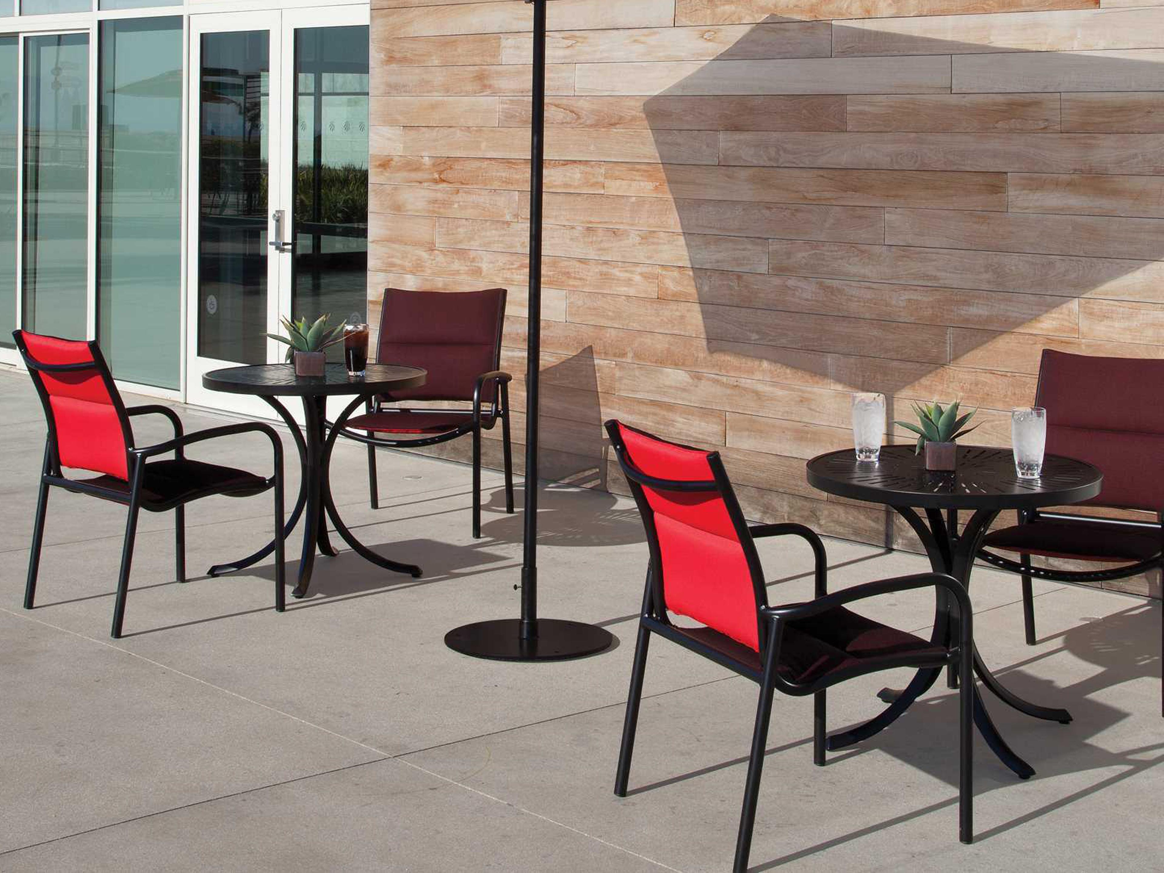 Milennia Padded Sling Aluminum Bistro Set