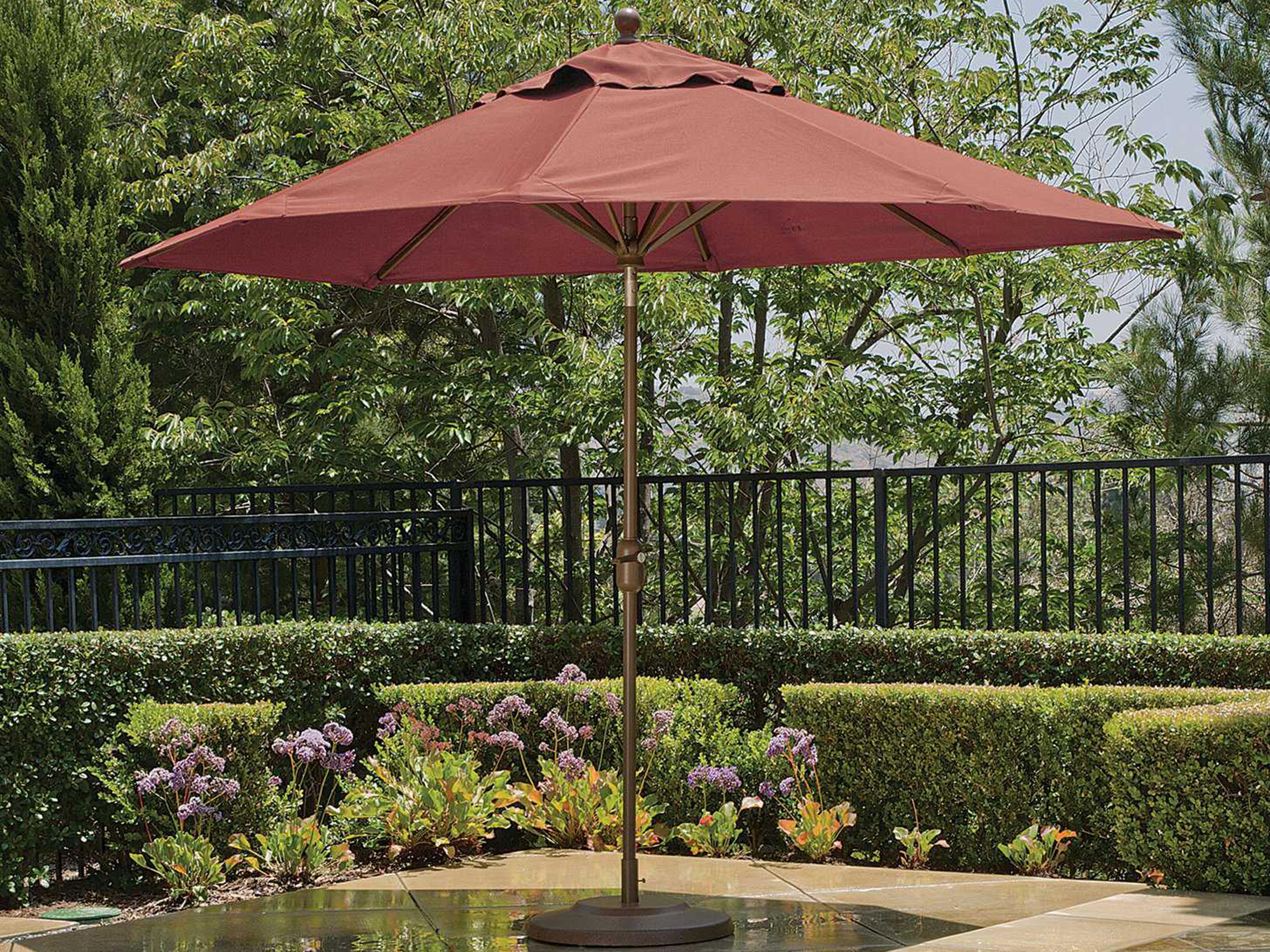 Portofino II 9 Foot Aluminum Market Crank Patio Umbrella