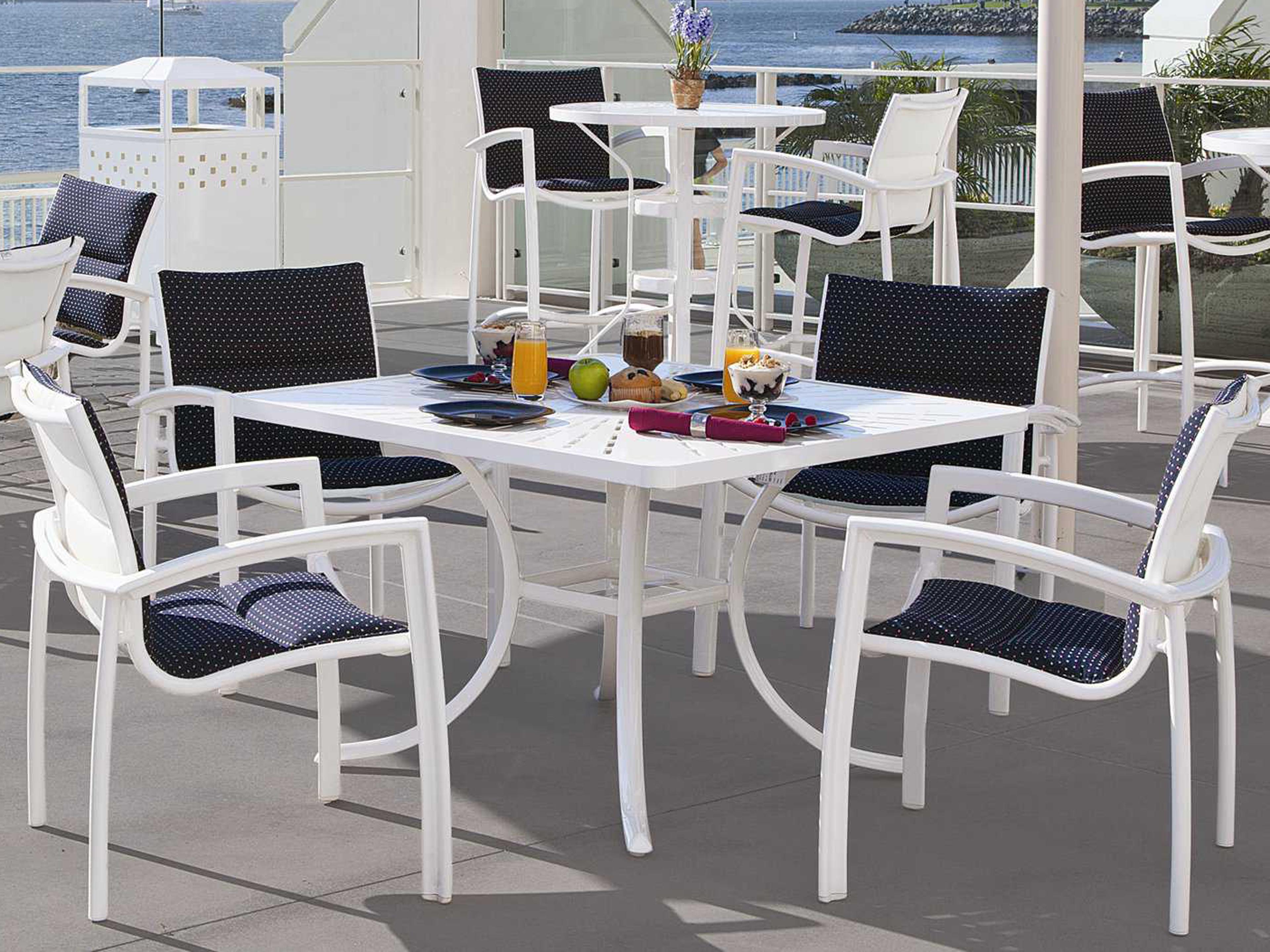 South Beach Padded Sling Aluminum Outdoor Patio Dining Set