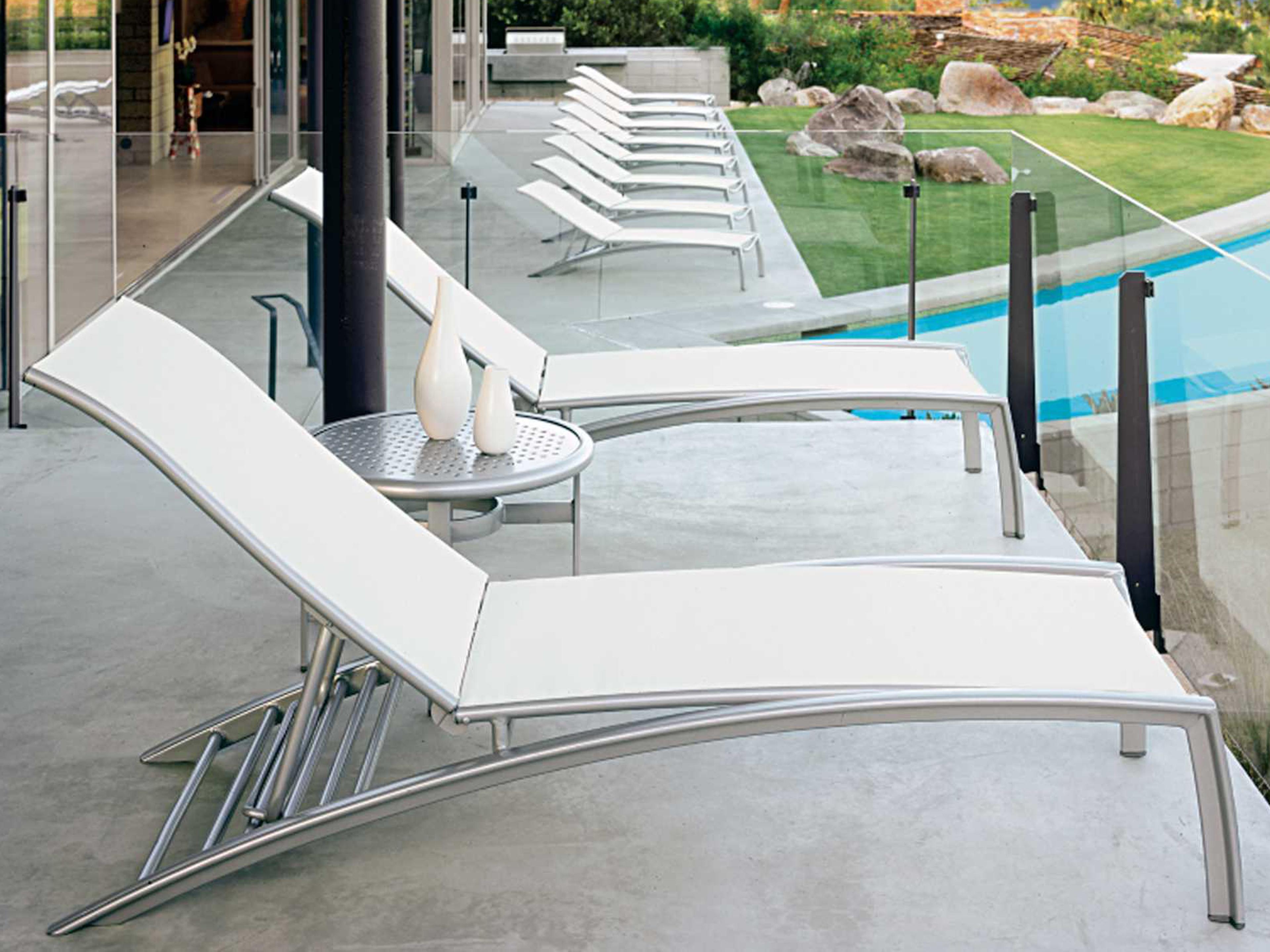 South Beach Relaxed Sling Aluminum Outdoor Patio Lounge Set