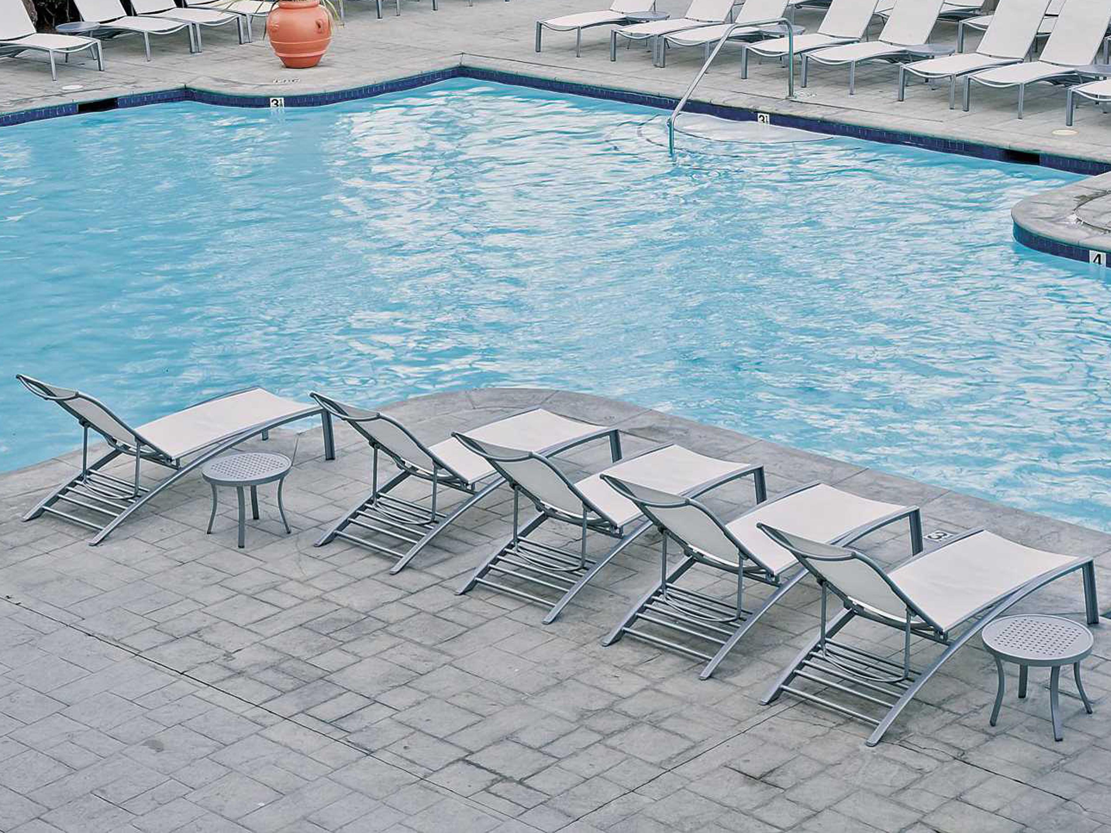 South Beach Relaxed Sling Aluminum Outdoor Patio Lounge Set