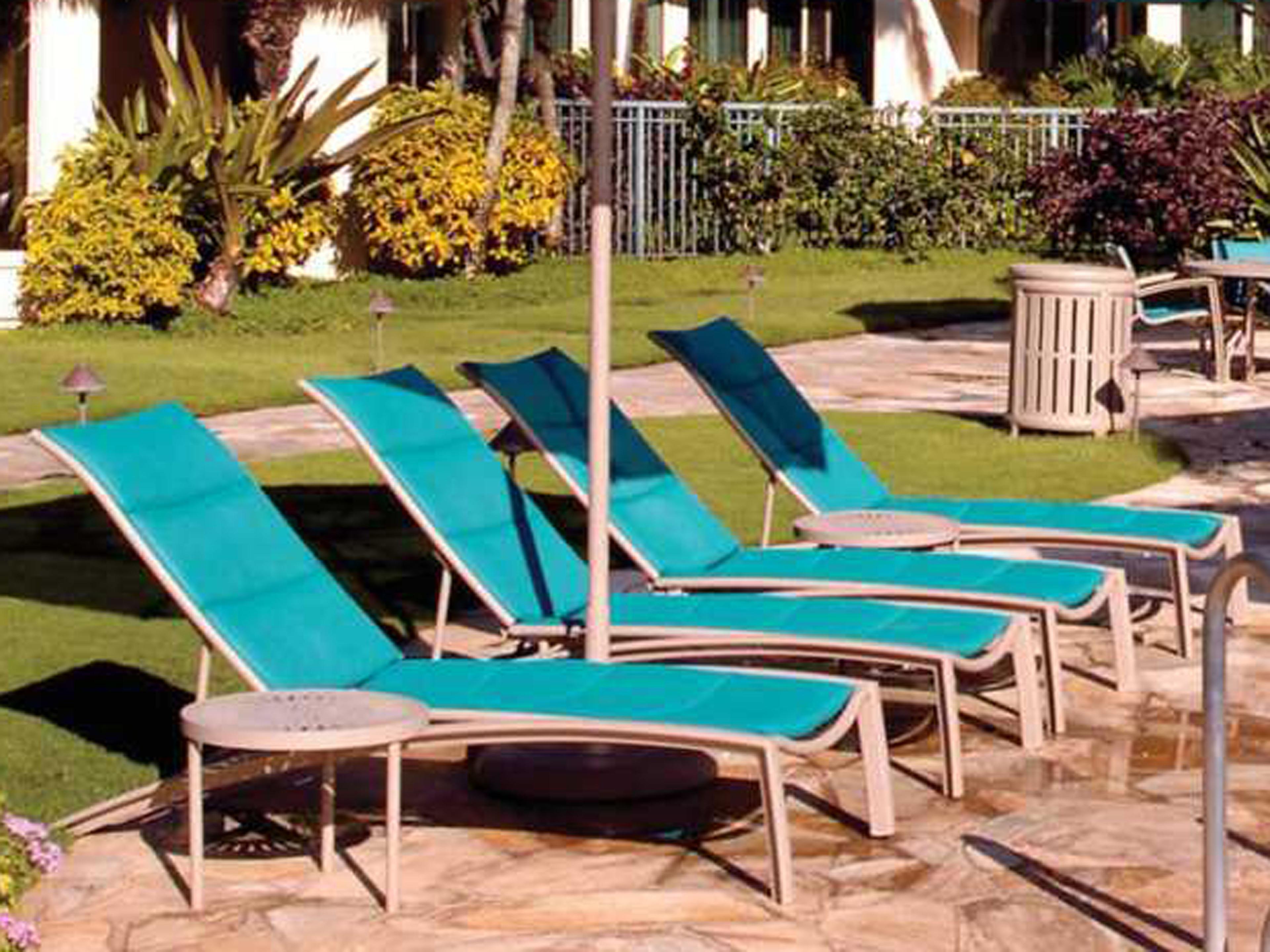 South Beach Padded Sling Aluminum Patio Lounge Set