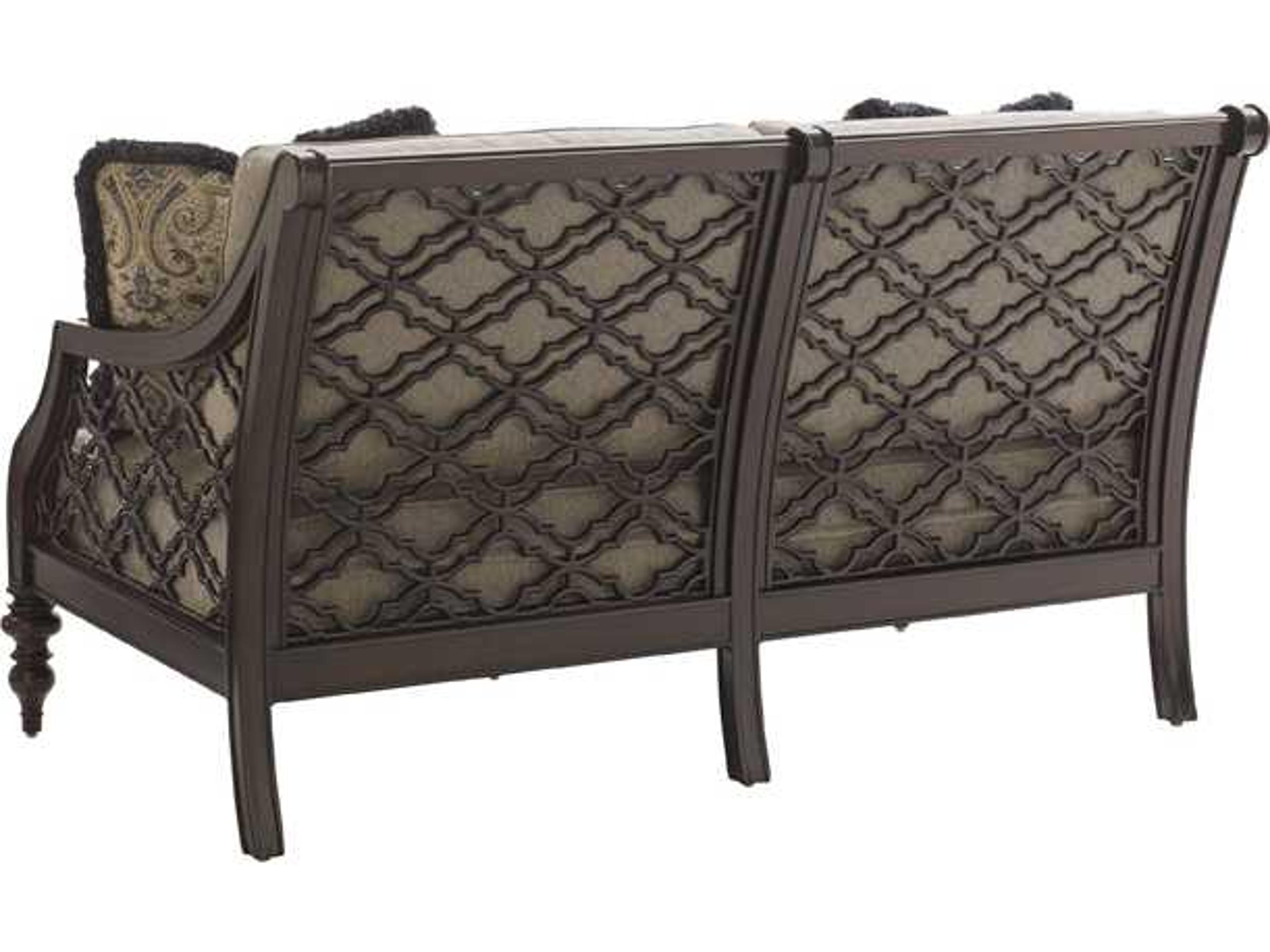 Tommy Bahama Outdoor Black Sands Cast Aluminum Cushion Loveseat