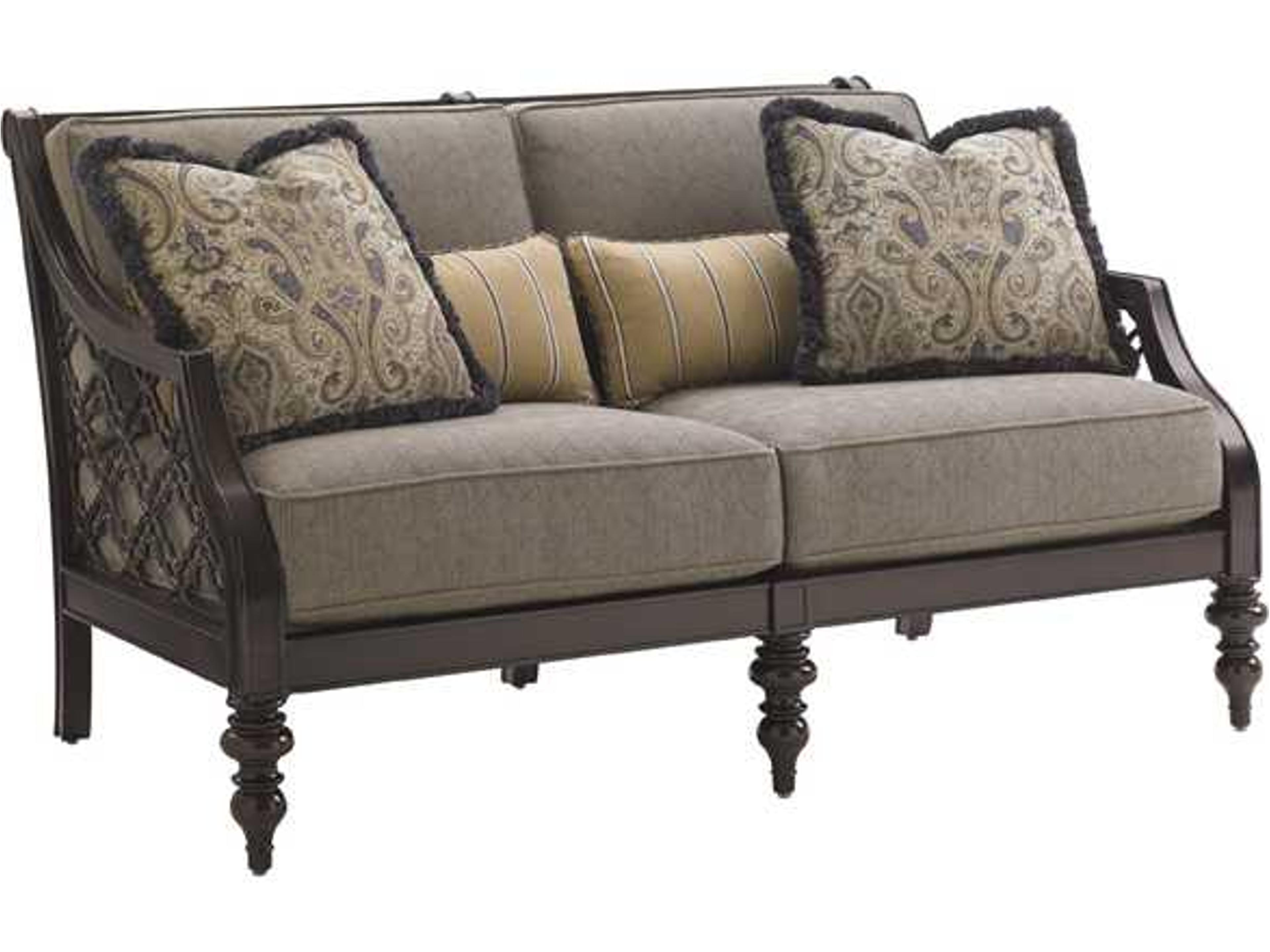 Black Sands Cast Aluminum Cushion Loveseat