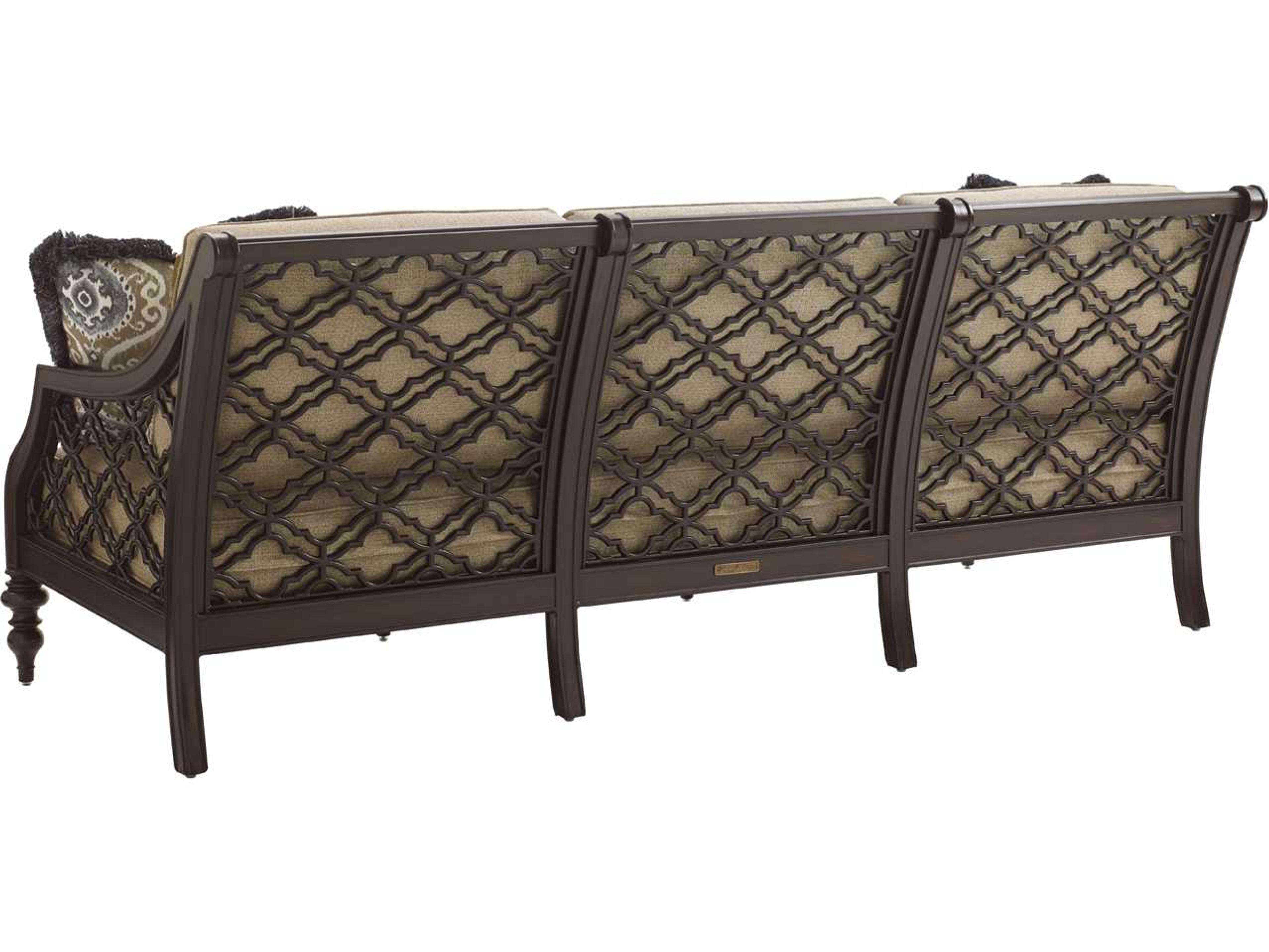 Tommy Bahama Outdoor Black Sands Cast Aluminum Cushion Sofa