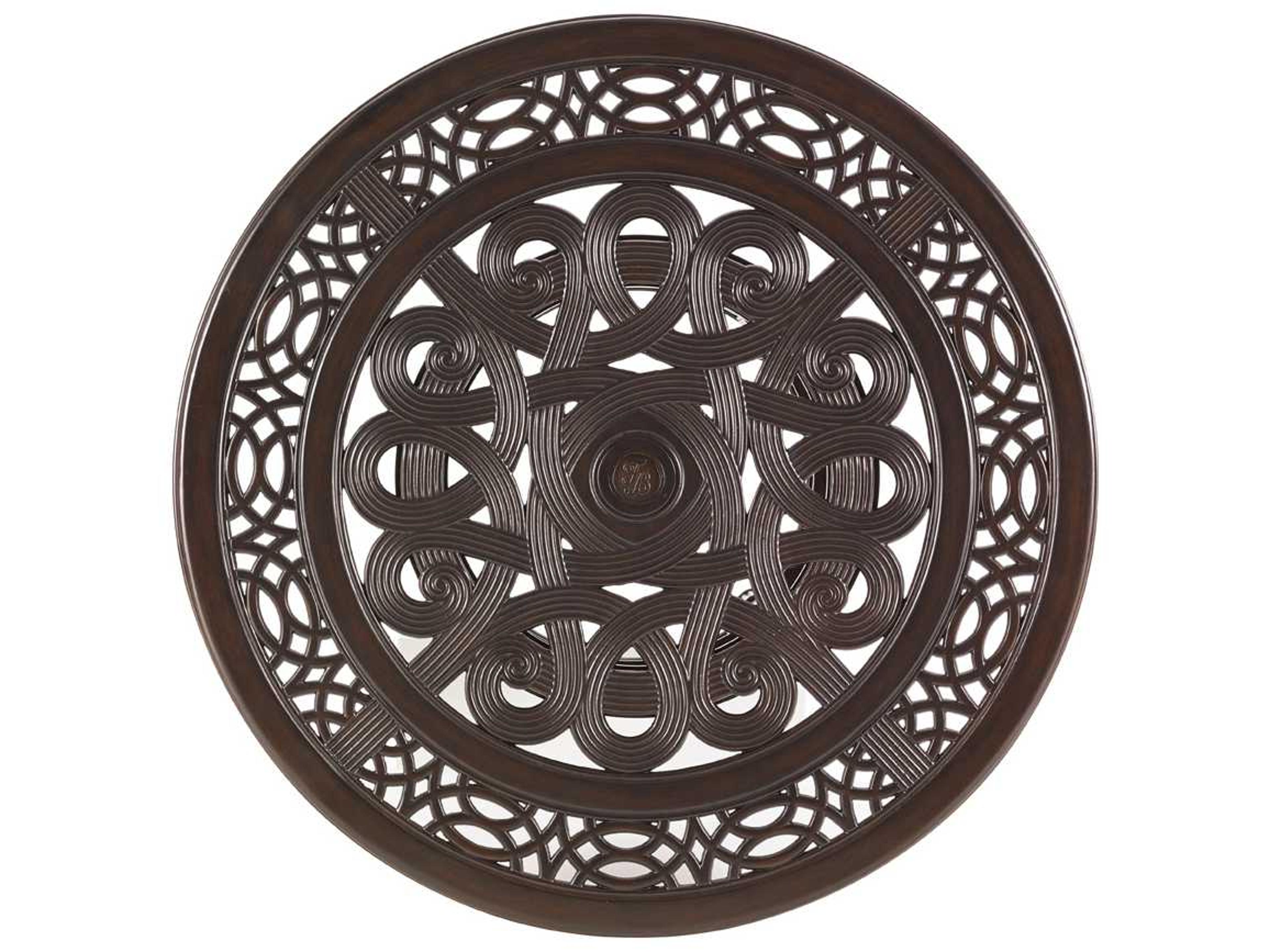 Tommy Bahama Outdoor Black Sands Cast Aluminum Round Bistro Bar Table