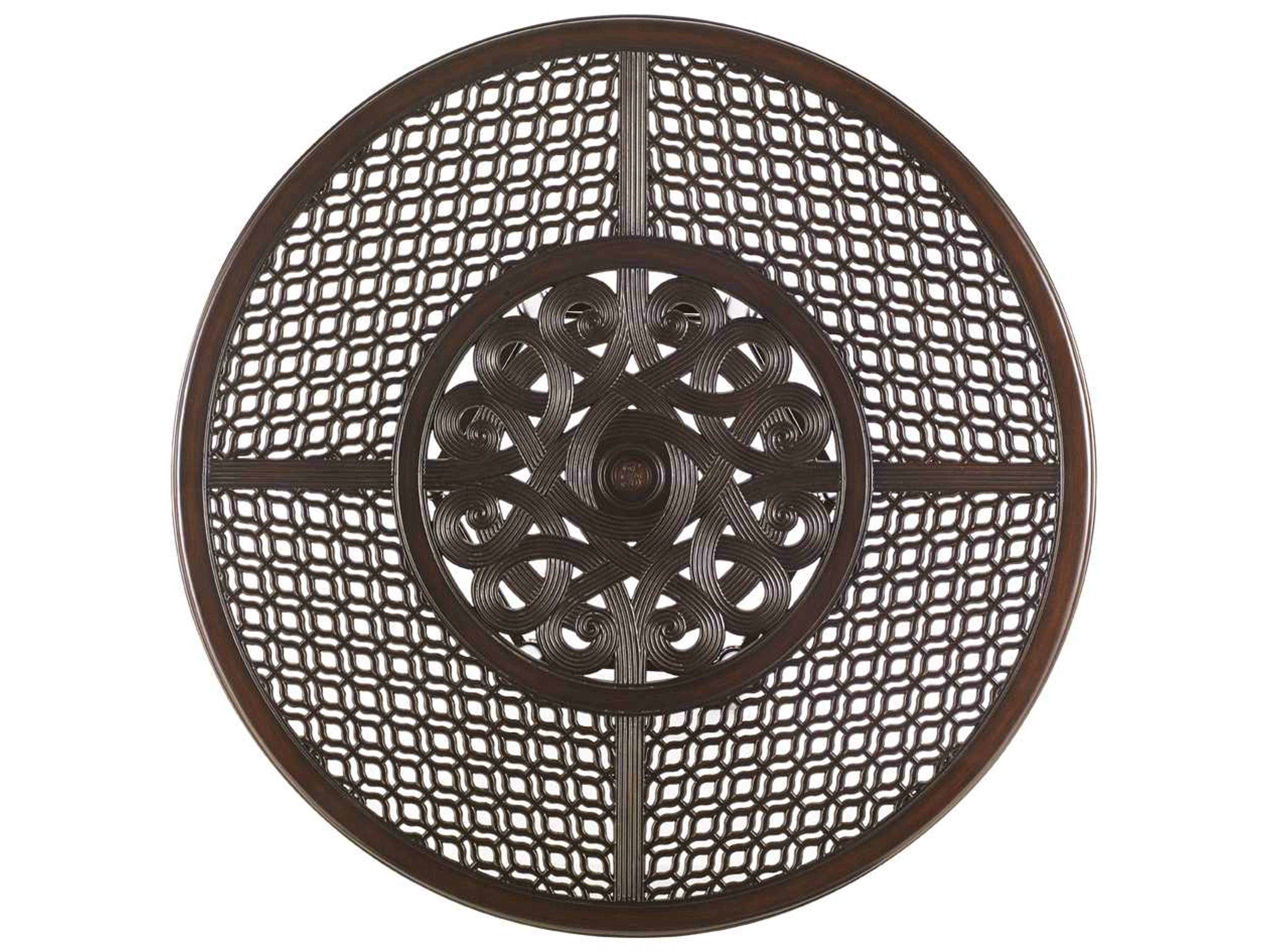 Black Sands Cast Aluminum Round Dining Table Top