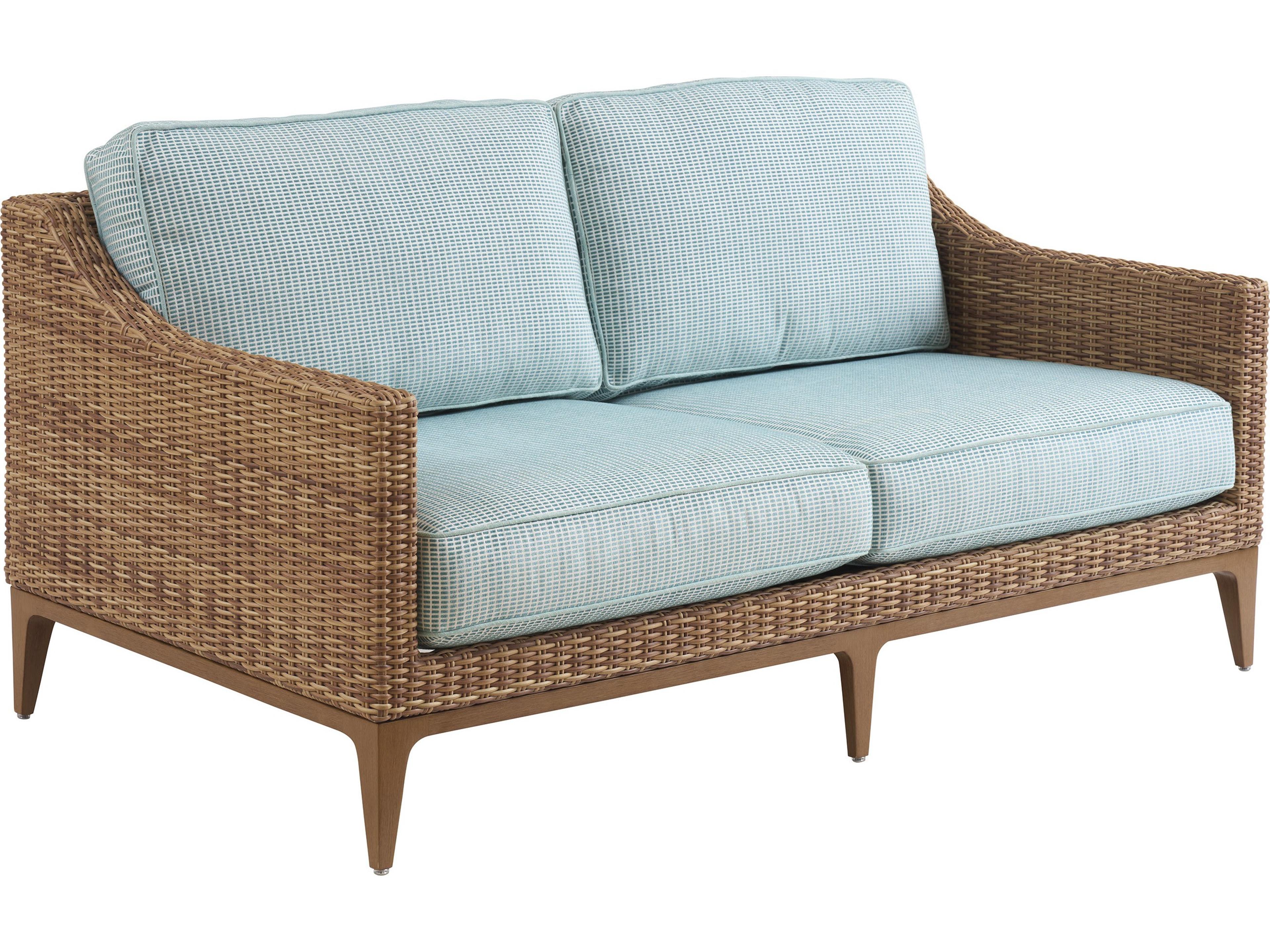 Palm Desert Poolside Wicker Loveseat
