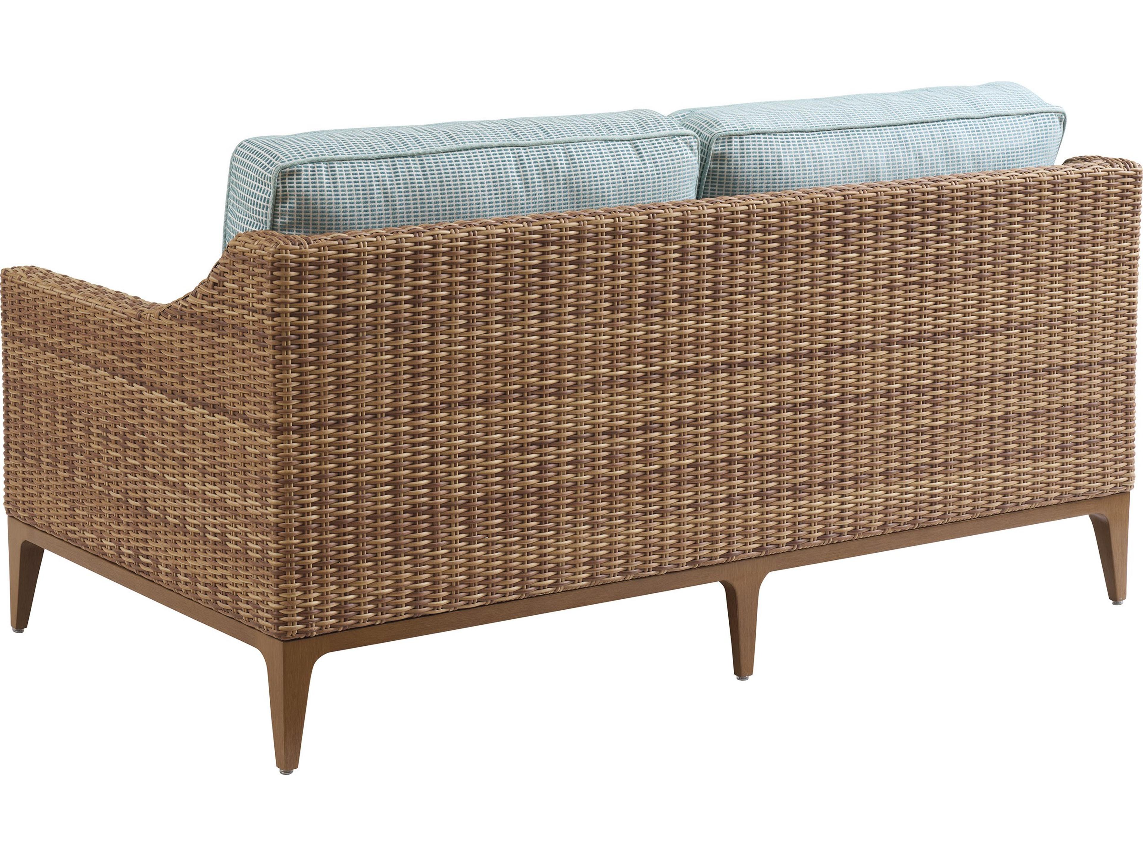 Tommy Bahama Outdoor Palm Desert Poolside Wicker Loveseat