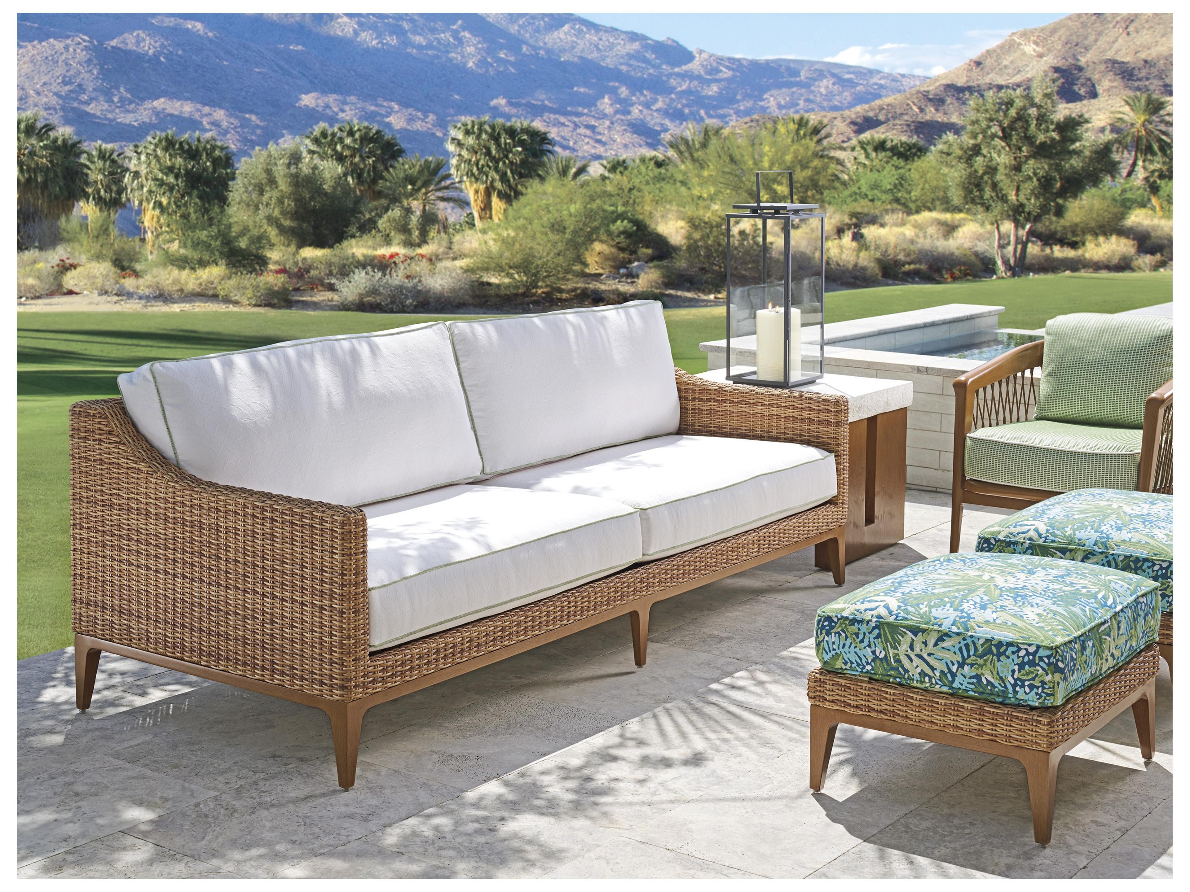 Tommy Bahama Outdoor Palm Desert Poolside Wicker Sofa