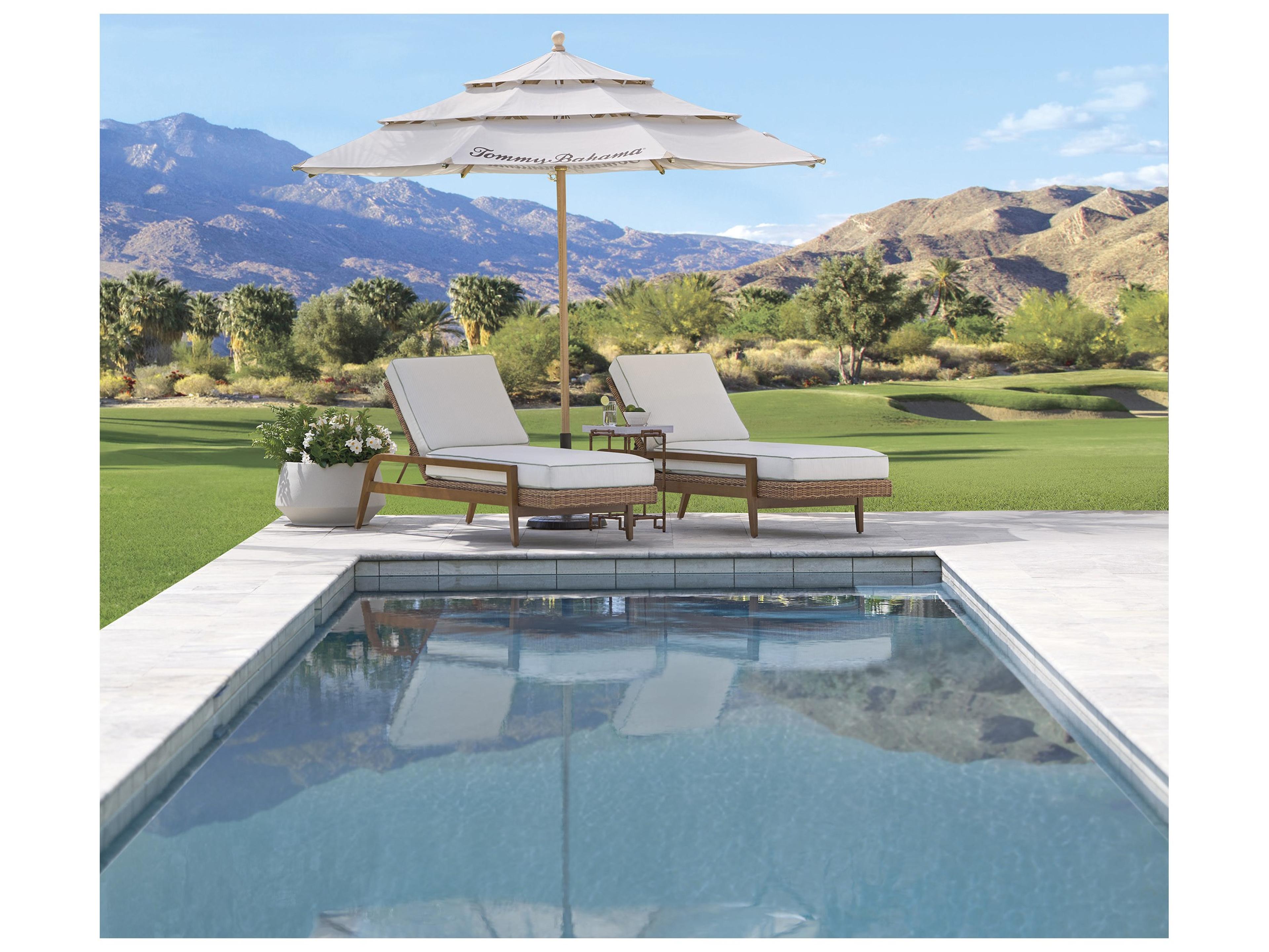 Tommy Bahama Outdoor Palm Desert Poolside Wicker Chaise Lounge