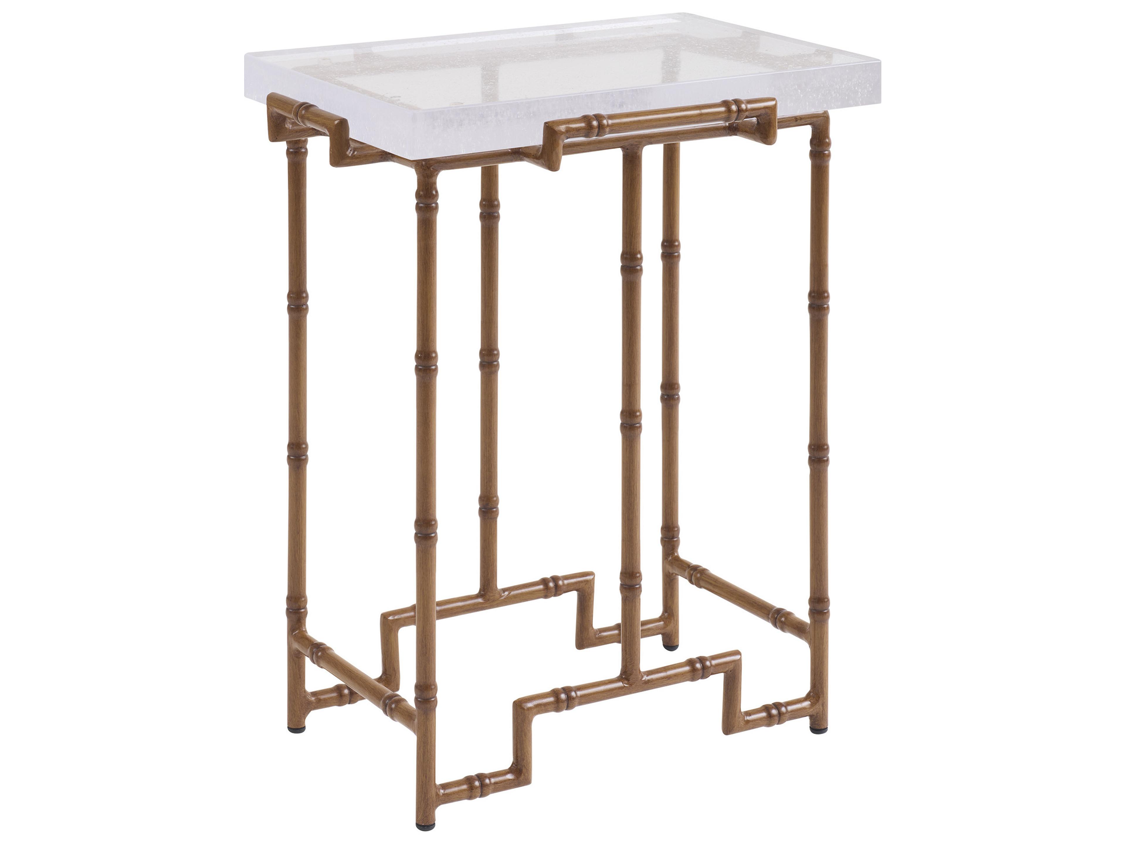 Palm Desert Poolside Aluminum 20" x 14" Rectangular Accent Table