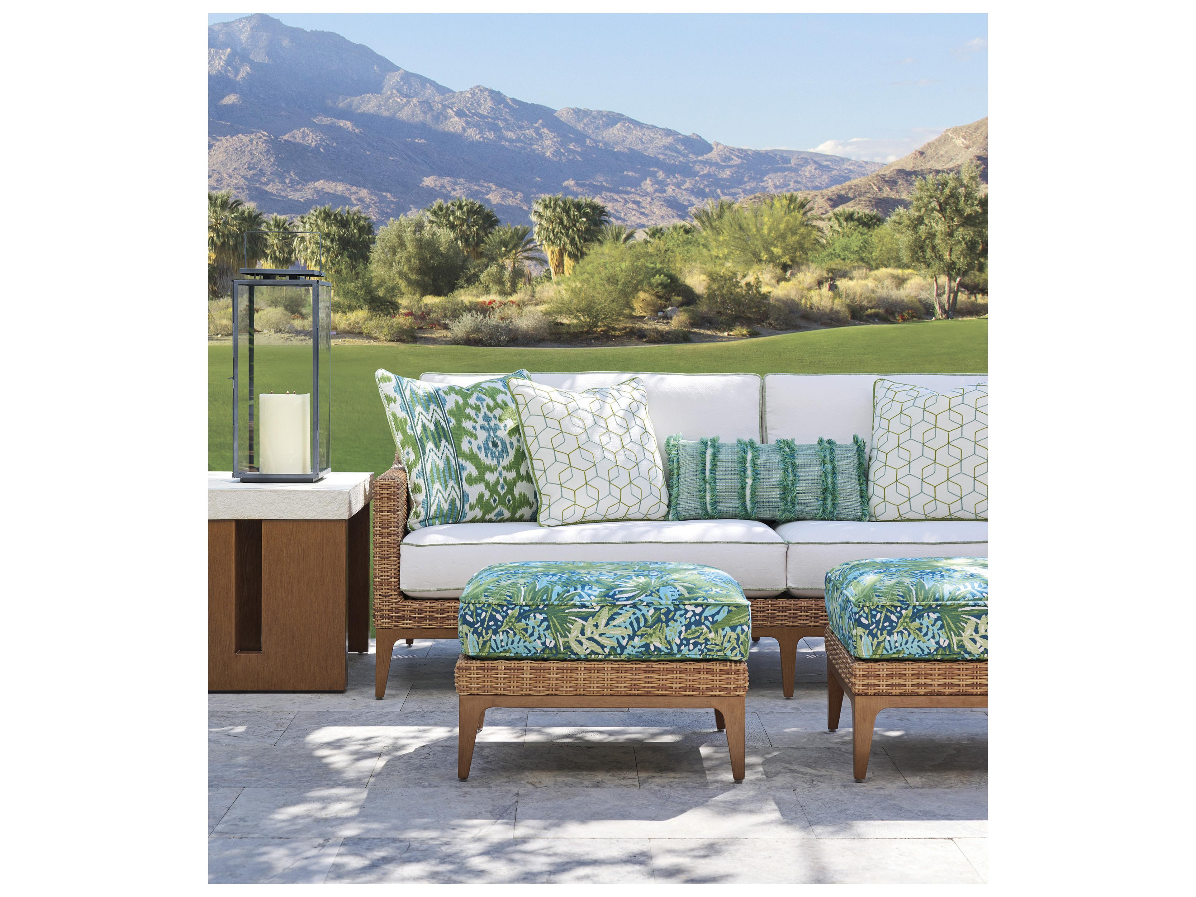 Tommy Bahama Outdoor Palm Desert Poolside Aluminum 28" x 22" Rectangular End Table