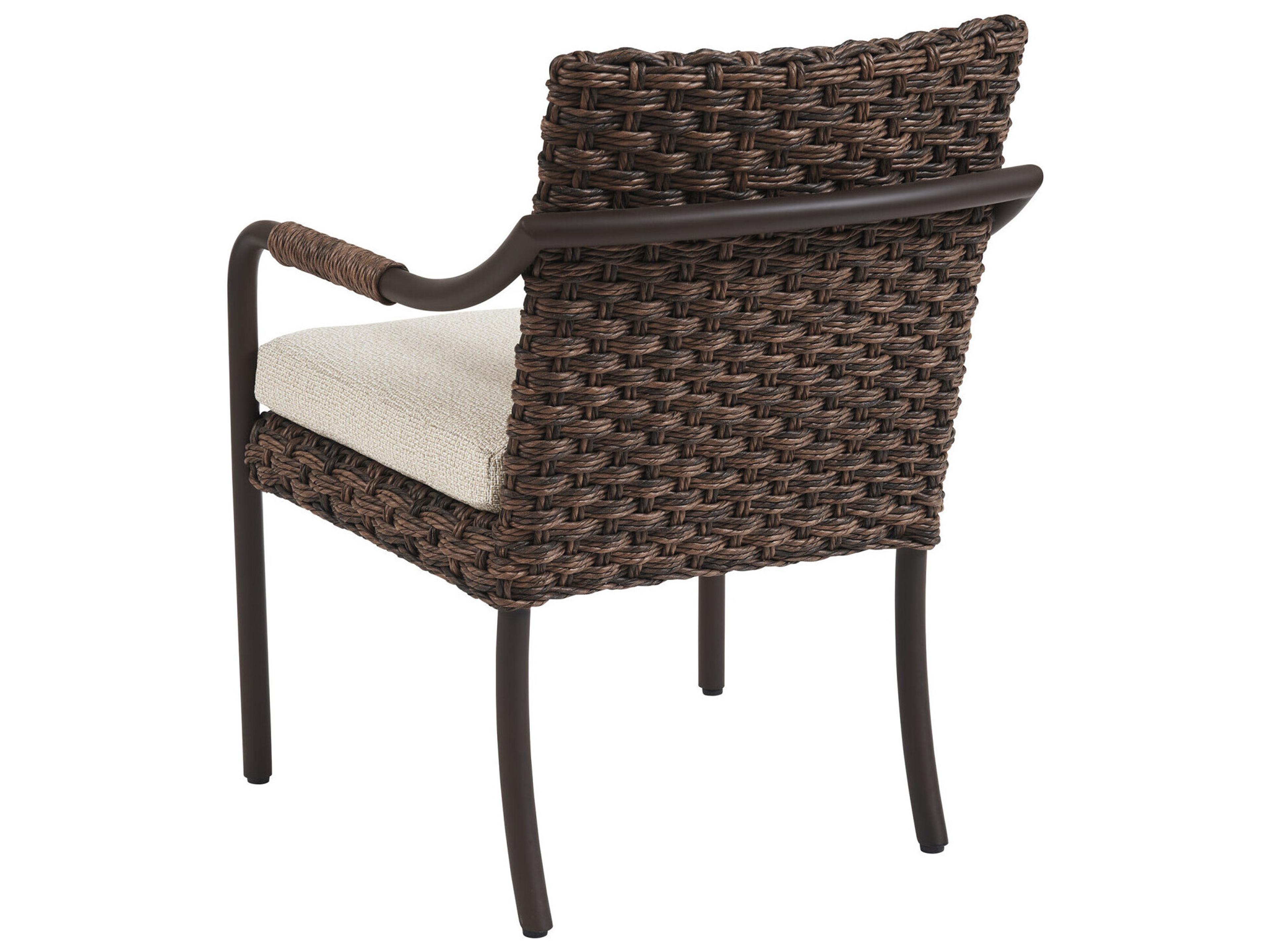 Tommy Bahama Outdoor Kilimanjaro Wicker Rich Tobacco Dining Arm Chair