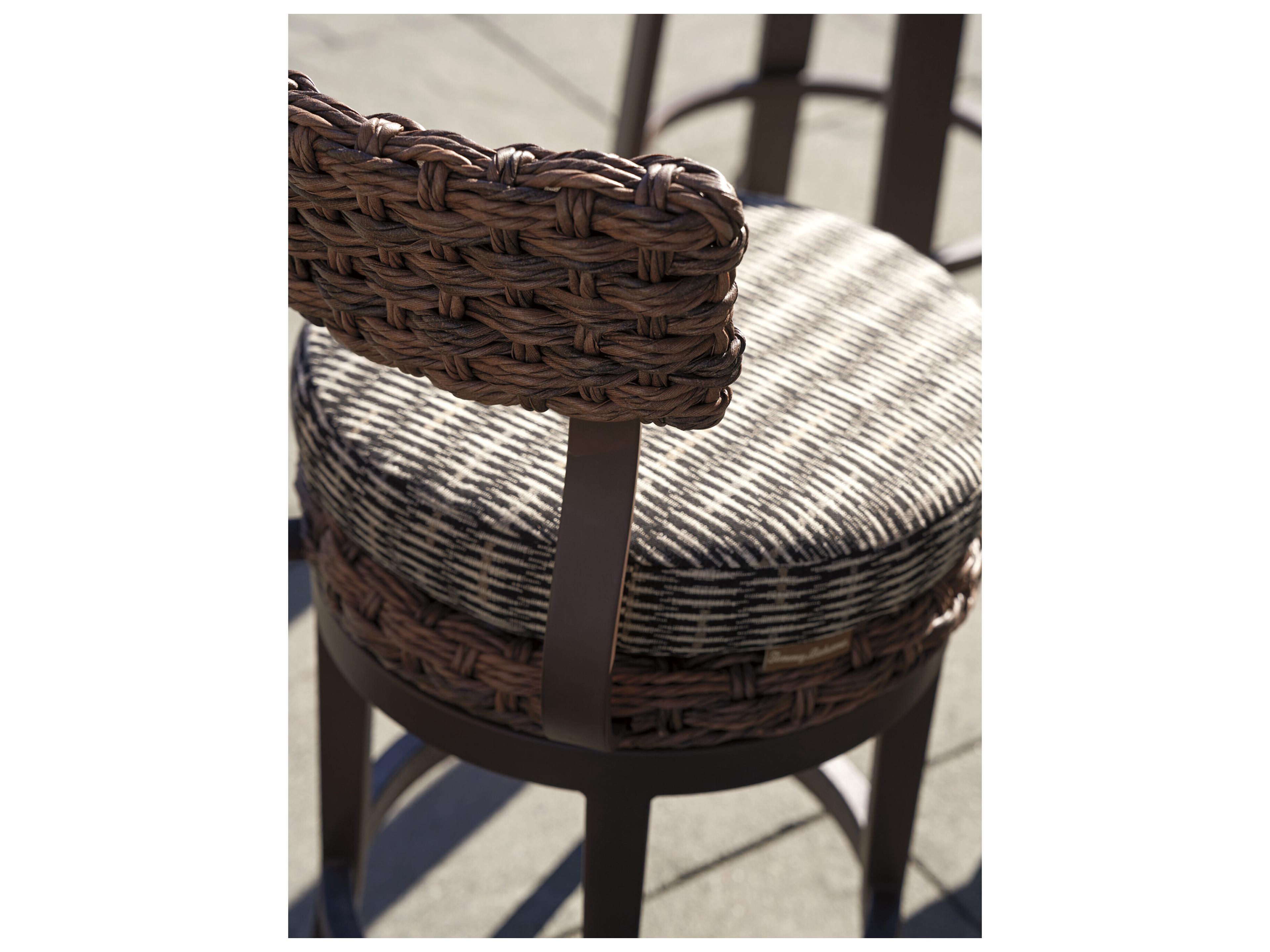 Tommy Bahama Outdoor Kilimanjaro Wicker Rich Tobacco Swivel Bar Stool