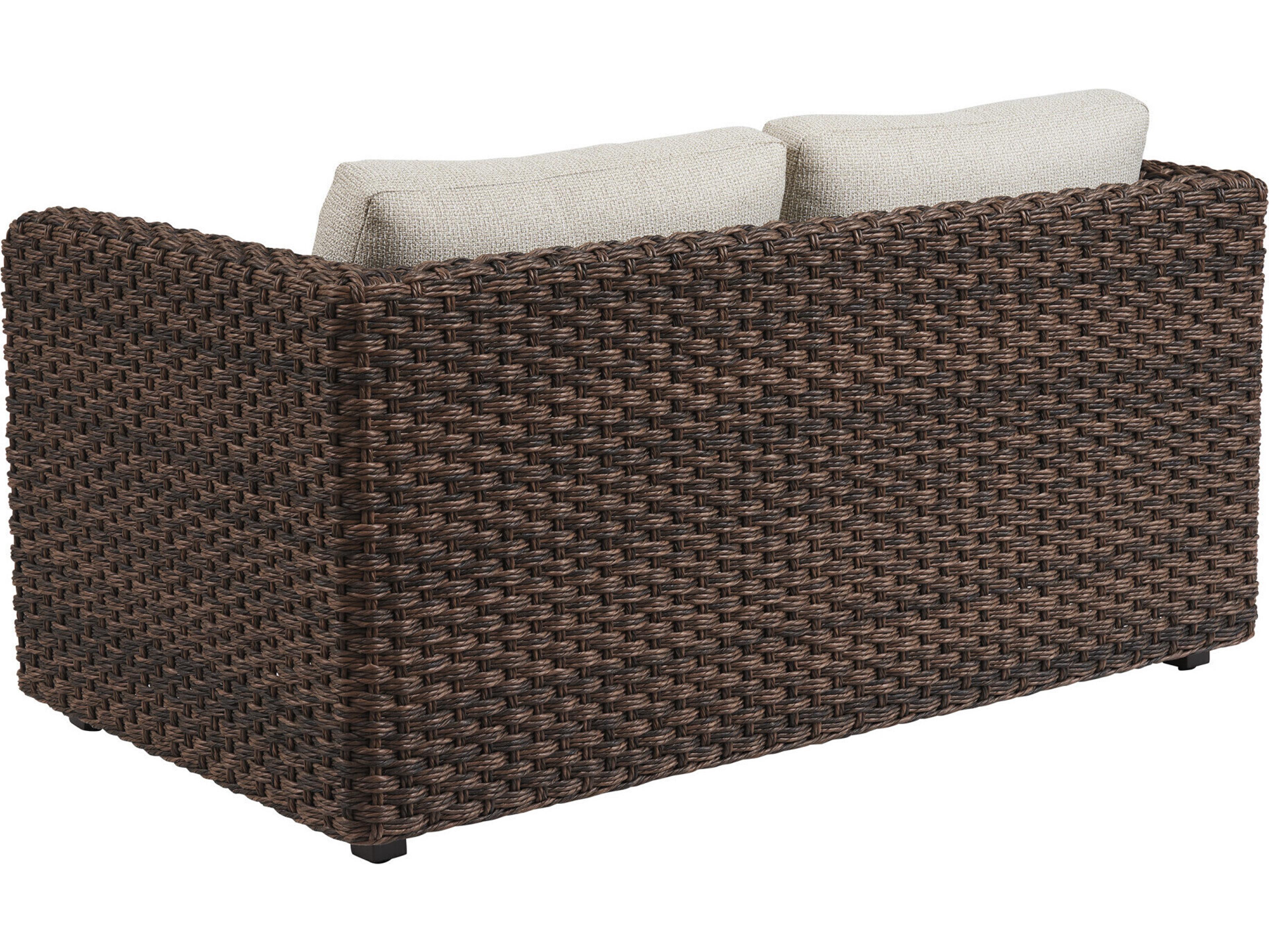 Tommy Bahama Outdoor Kilimanjaro Wicker Rich Tobacco Loveseat