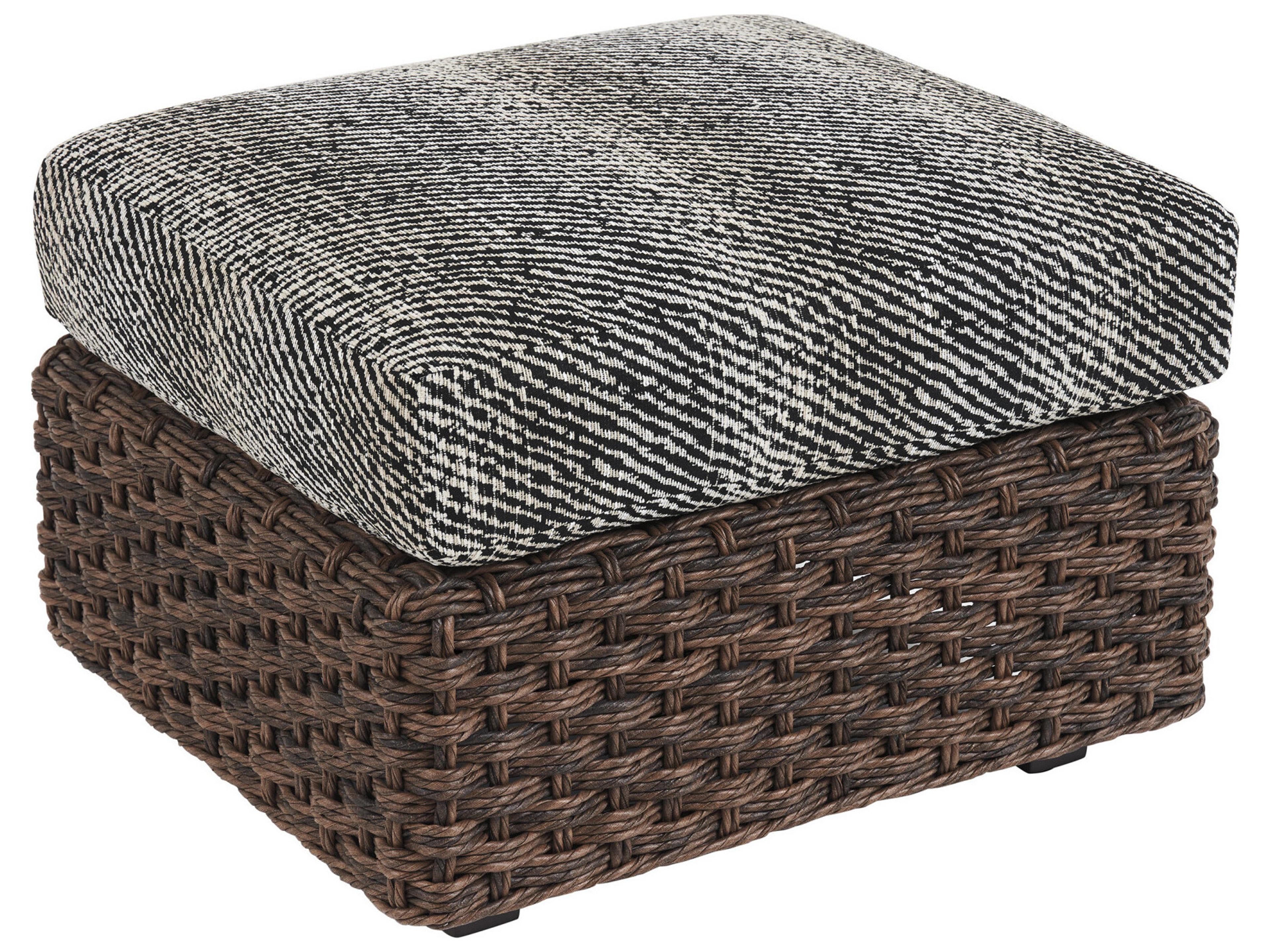 Kilimanjaro Wicker Rich Tobacco Ottoman