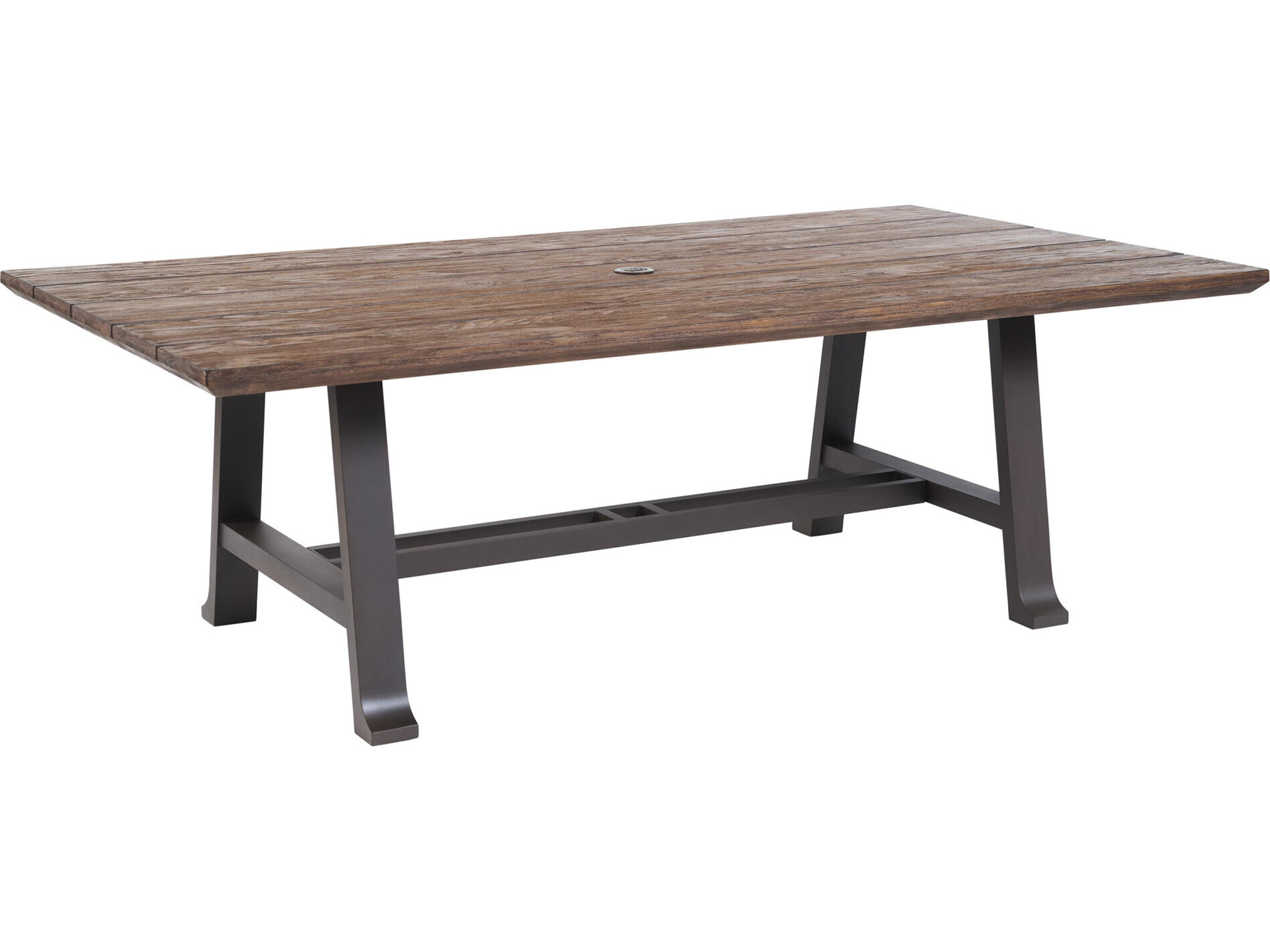 Kilimanjaro Aluminum Deep Espresso Table Base for Rectangular Dining Table