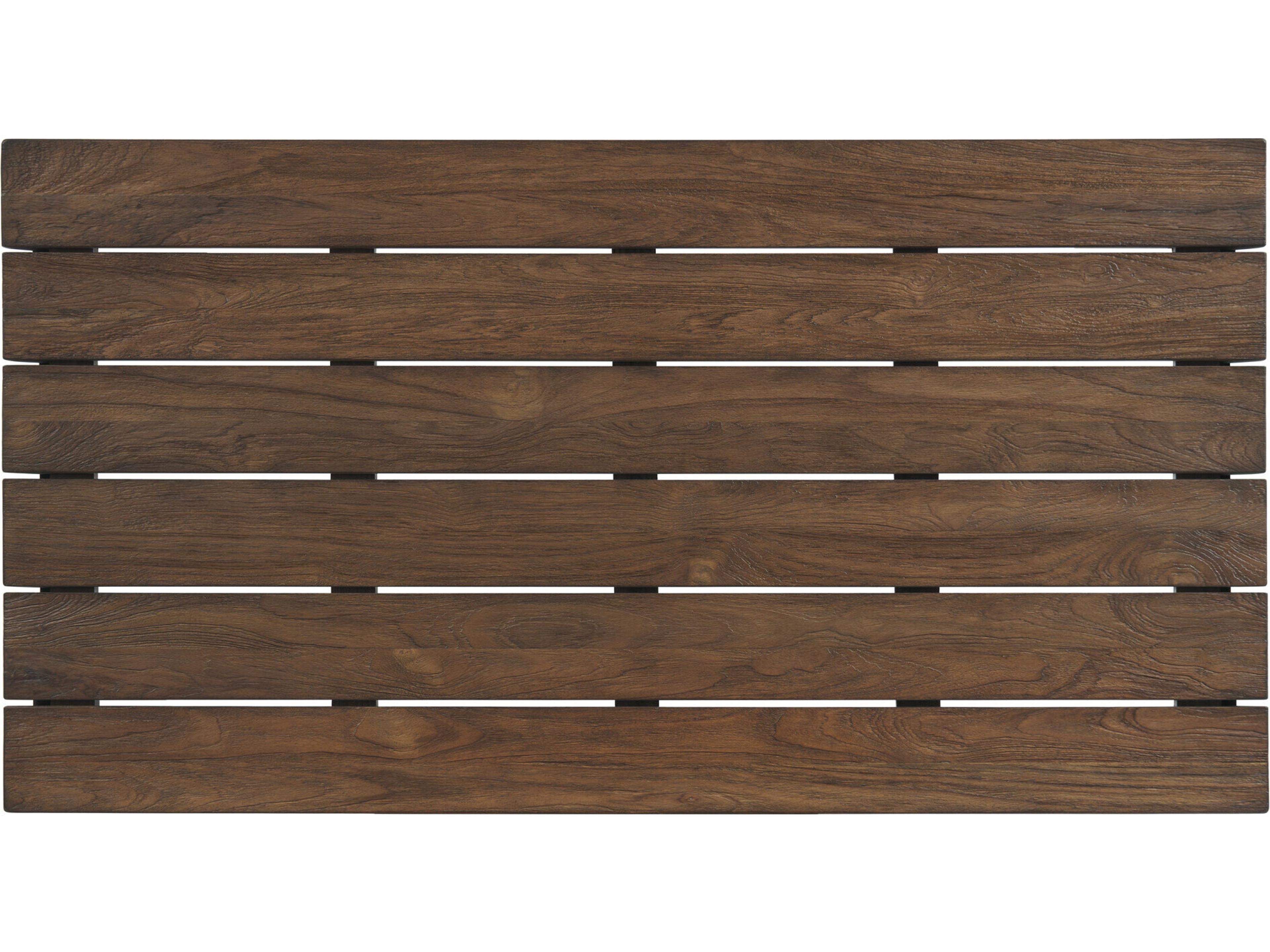 Tommy Bahama Outdoor Kilimanjaro Aluminum Deep Espresso Rectangular Teak Top Coffee Table