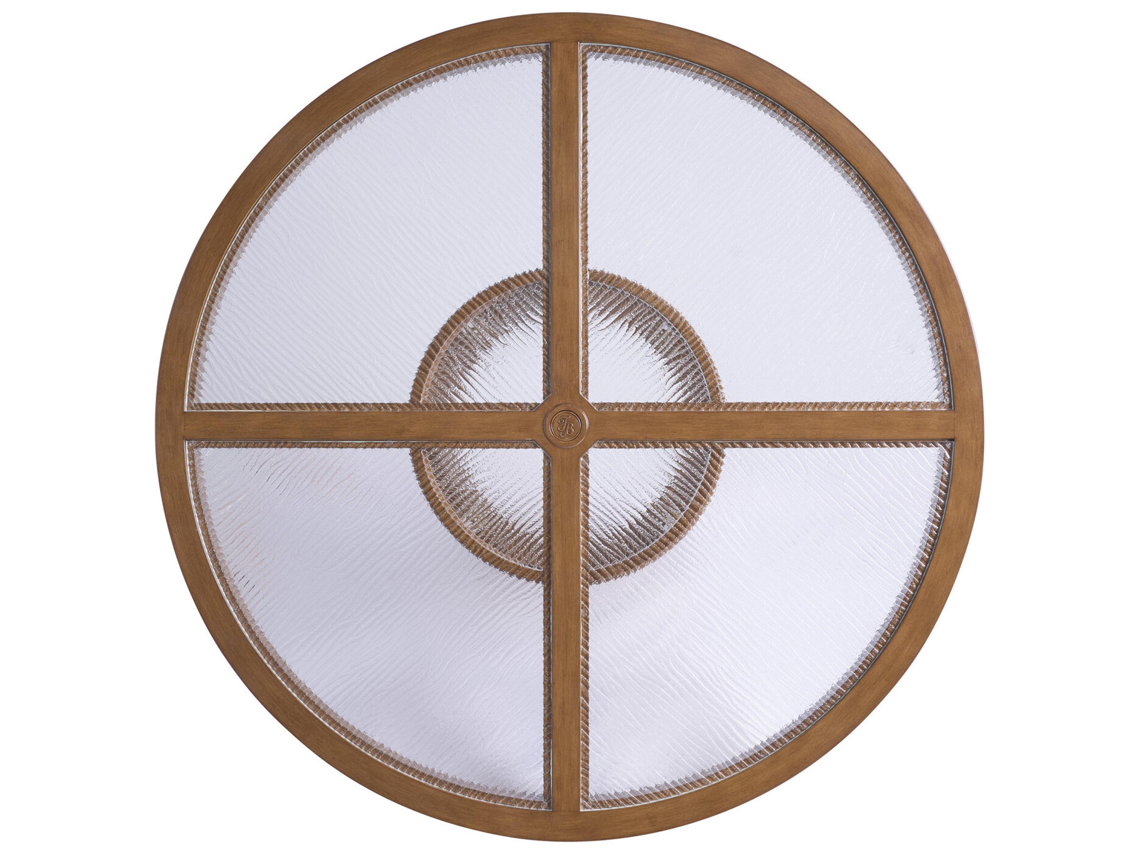 Sandpiper Bay Ultra Clear Glass Round Dining Table Top with Umbrella Hole