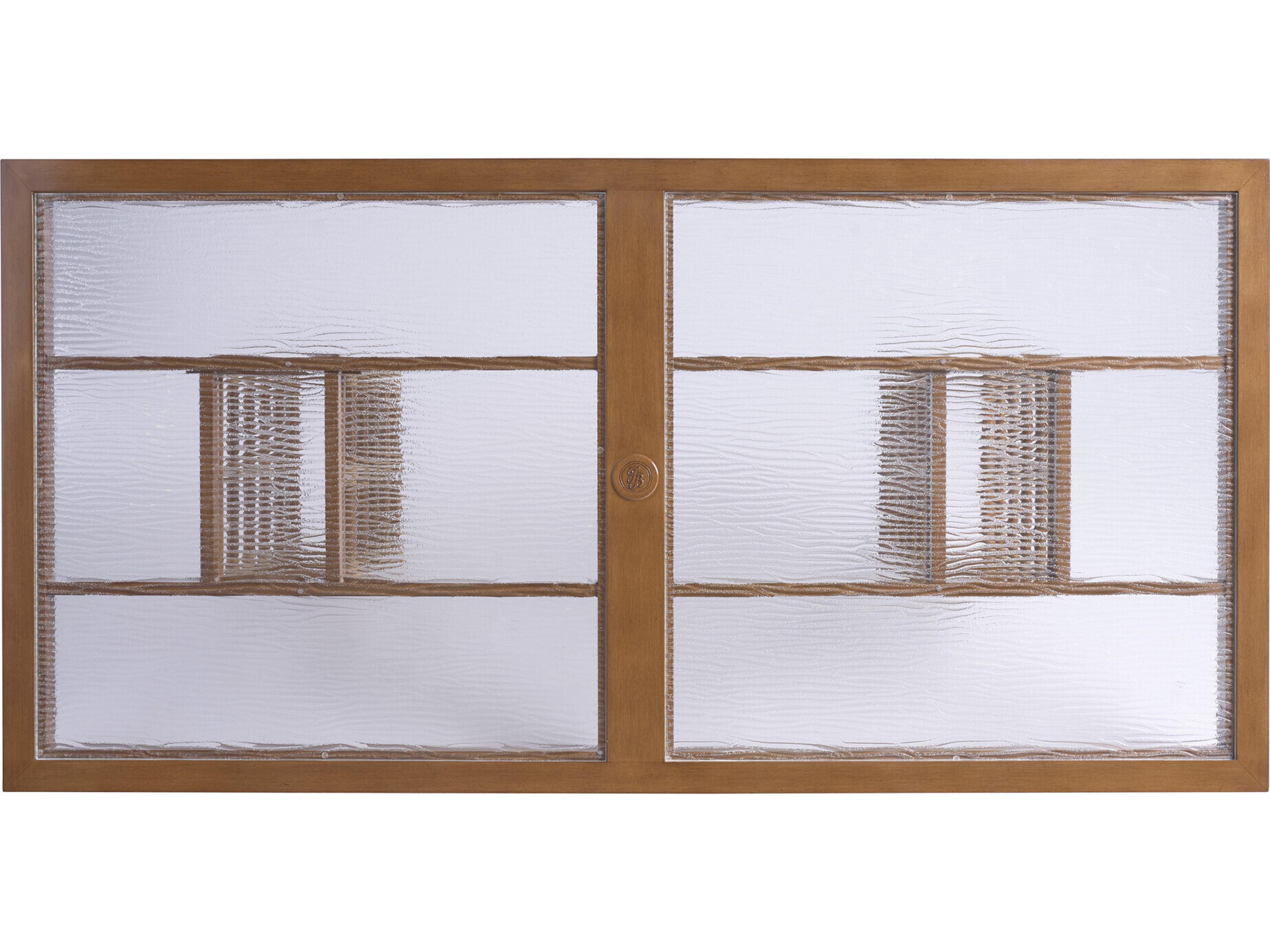 Sandpiper Bay Ultra Clear Glass Rectangular Dining Table Top with Umbrella Hole