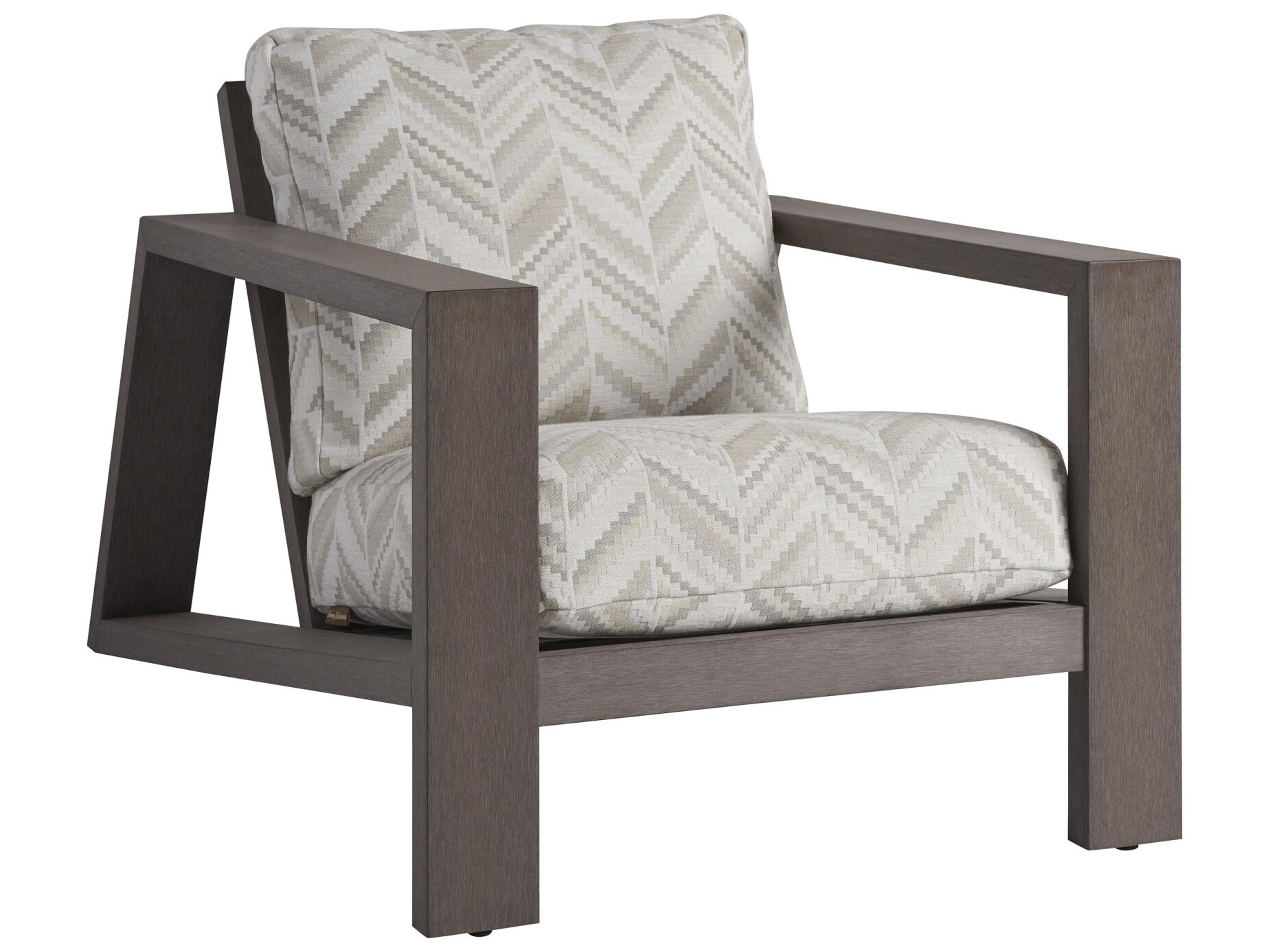 Mozambique Synthetic Teak Taupe Gray Lounge Chair