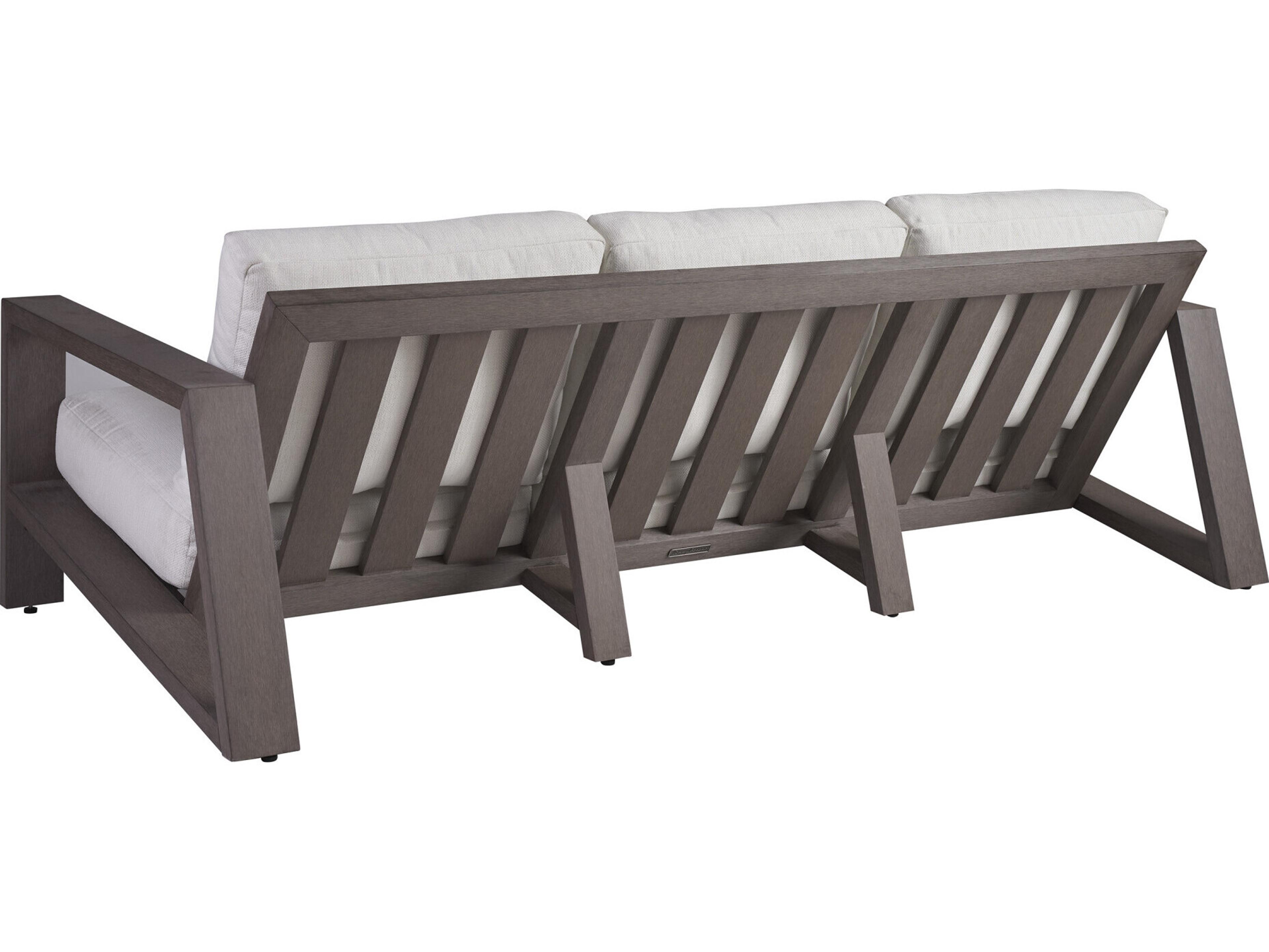 Tommy Bahama Outdoor Mozambique Synthetic Teak Taupe Gray Sofa