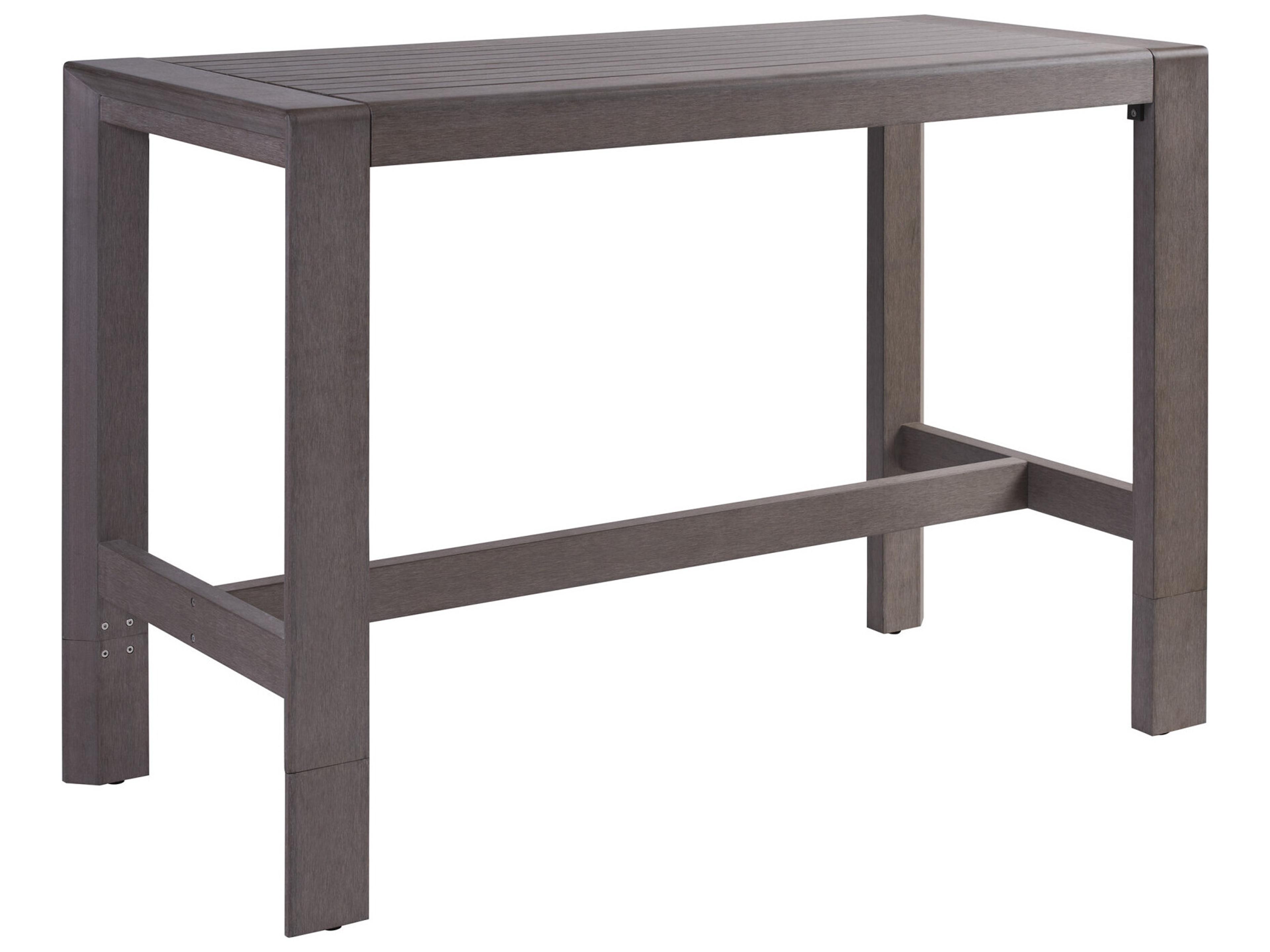 Mozambique Synthetic Teak Taupe Rectangular Bistro Table