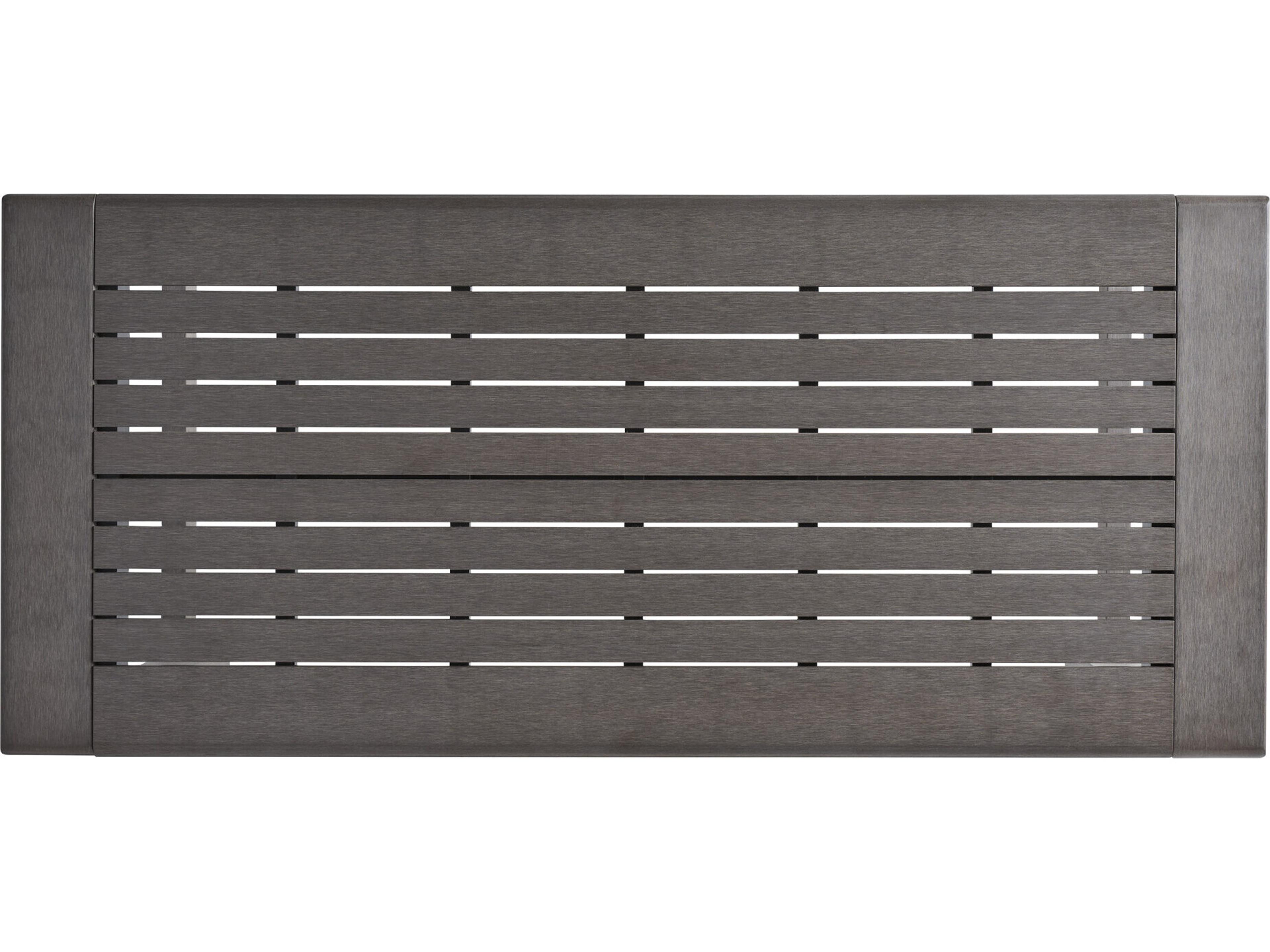 Tommy Bahama Outdoor Mozambique Synthetic Teak Taupe Rectangular Bistro Table