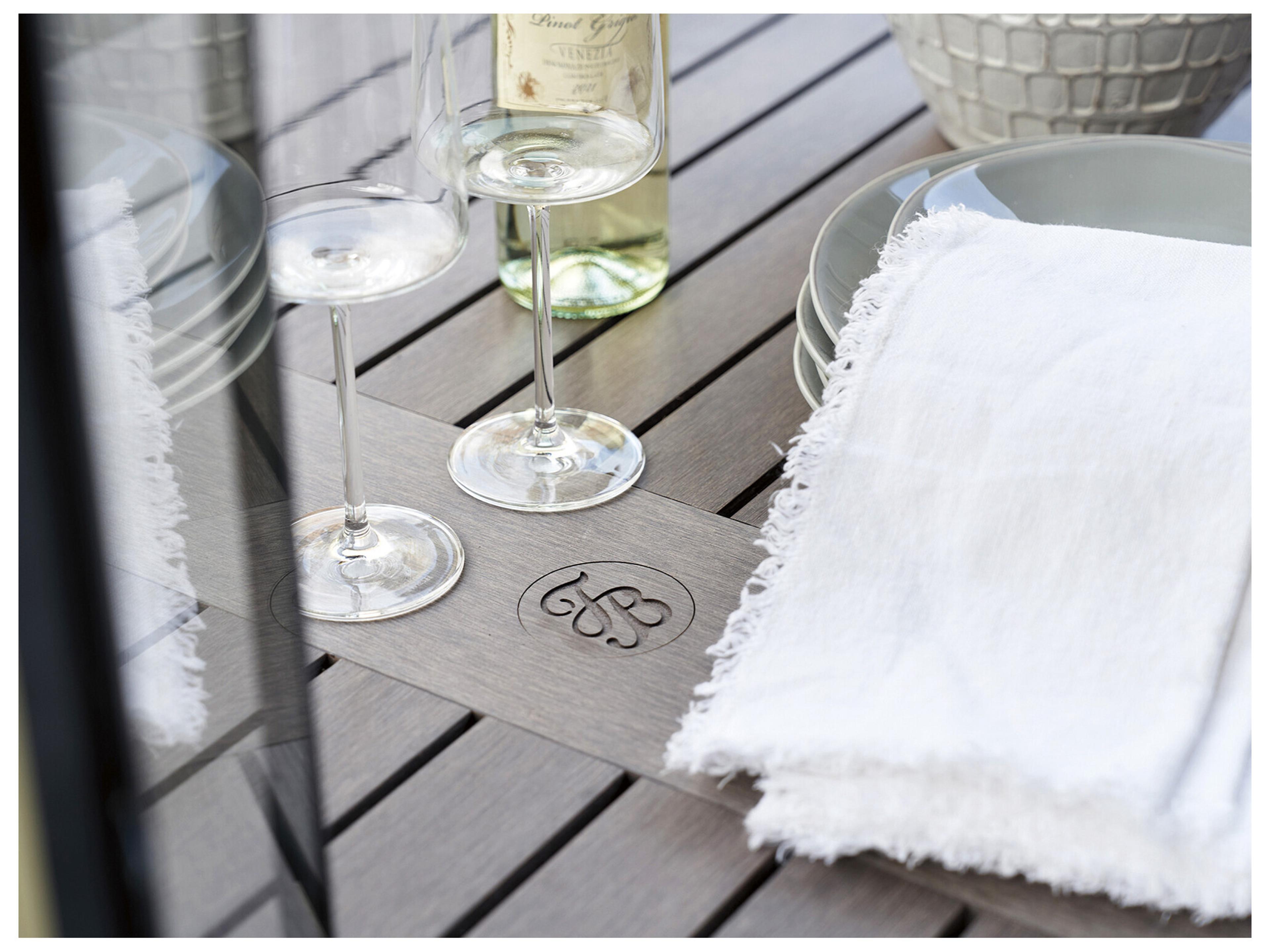 Tommy Bahama Outdoor Mozambique Synthetic Teak Taupe Rectangular Dining Table