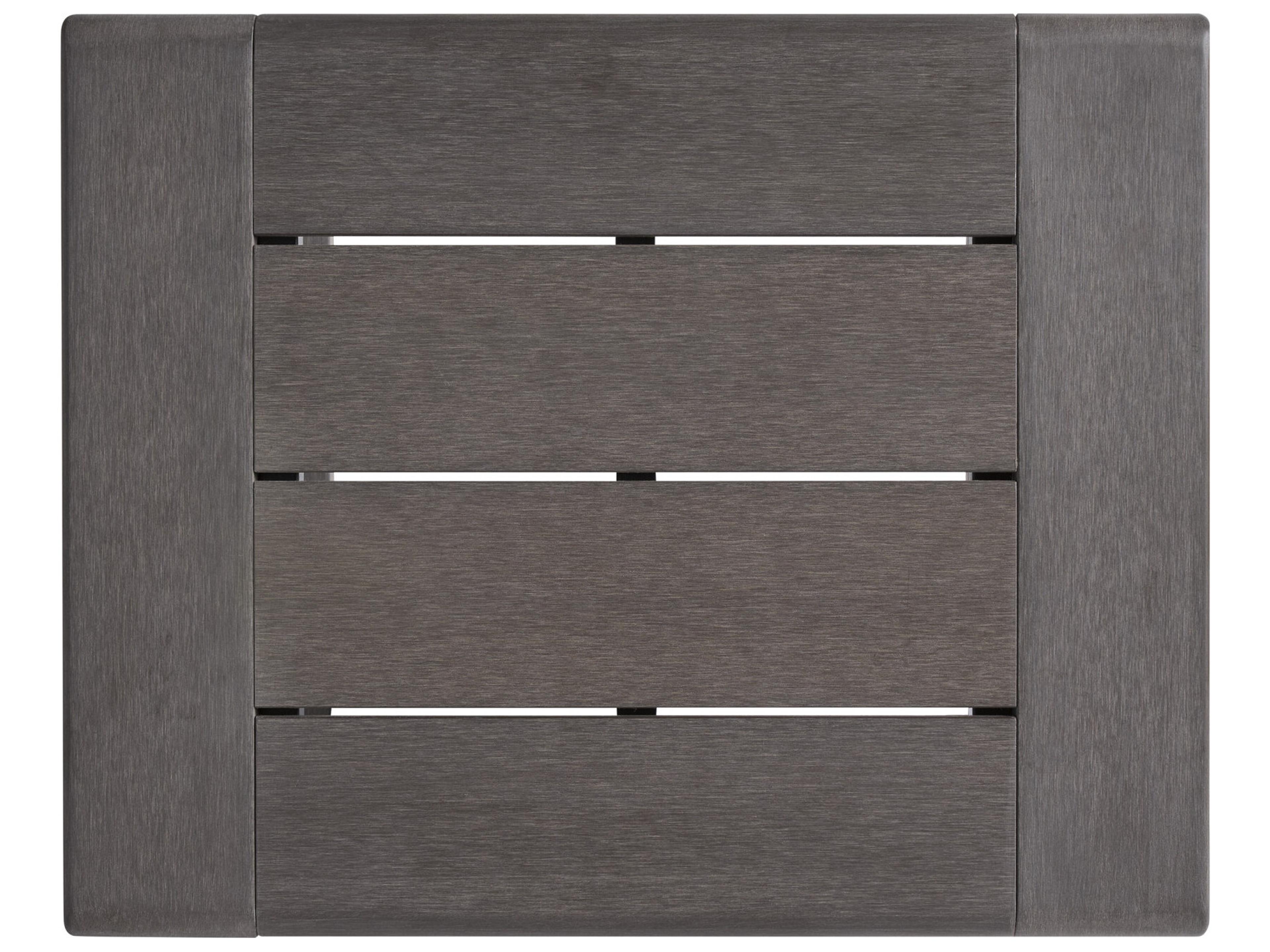 Tommy Bahama Outdoor Mozambique Synthetic Teak Taupe Gray Rectangular End Table