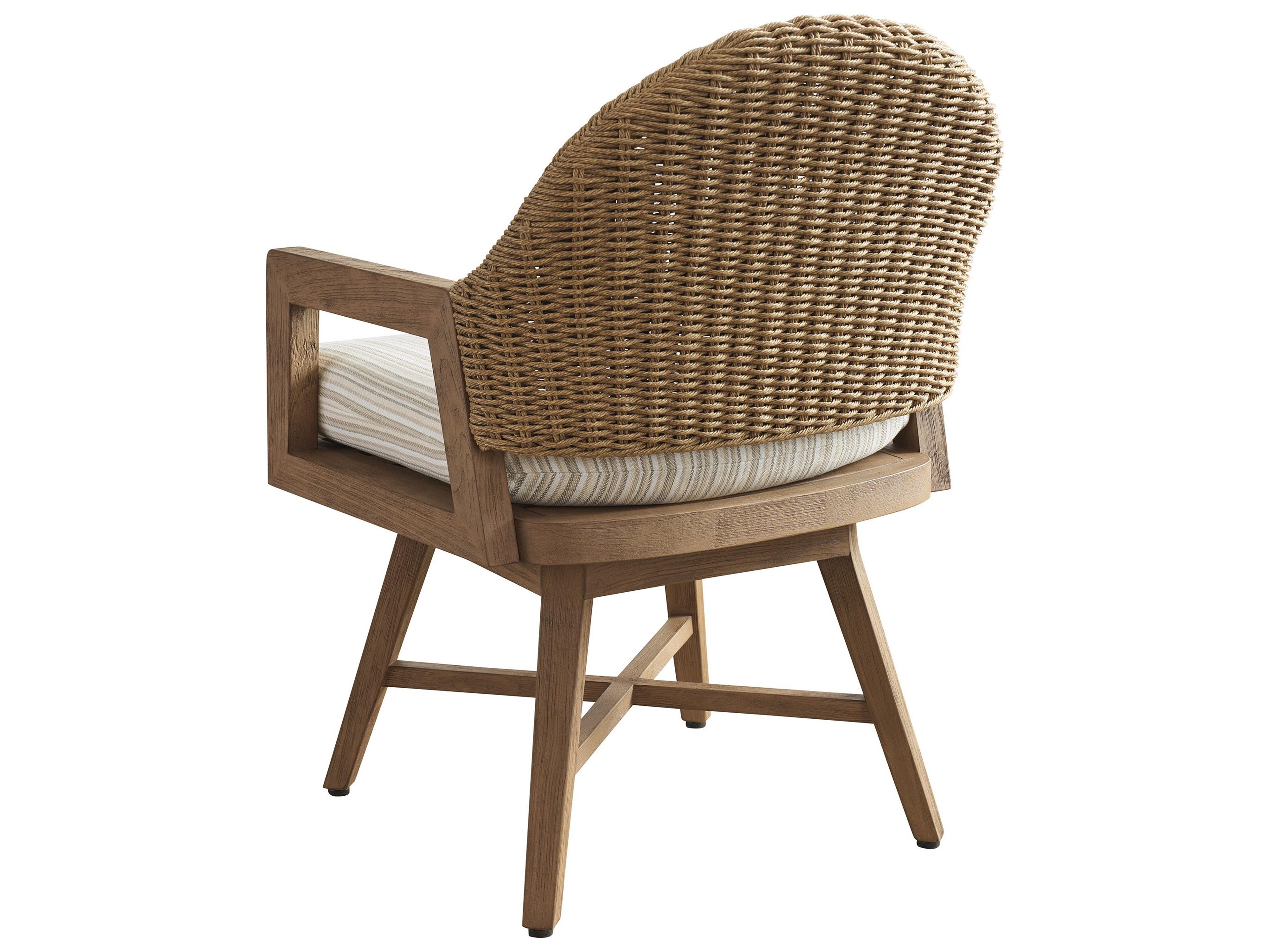 Tommy Bahama Outdoor Isle Of Palms Wicker Swivel Dining Chair
