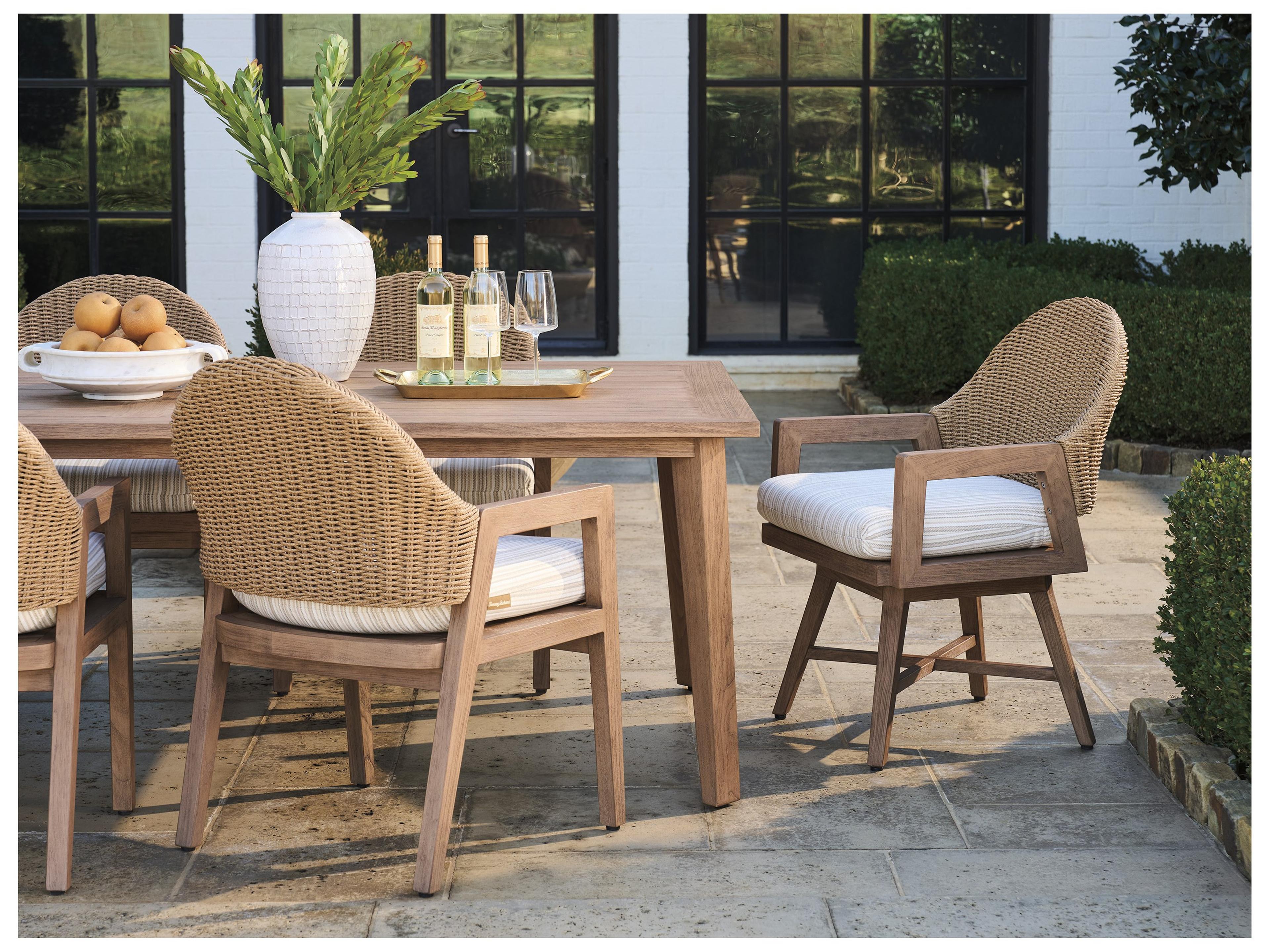 Tommy Bahama Outdoor Isle Of Palms Wicker Swivel Dining Chair