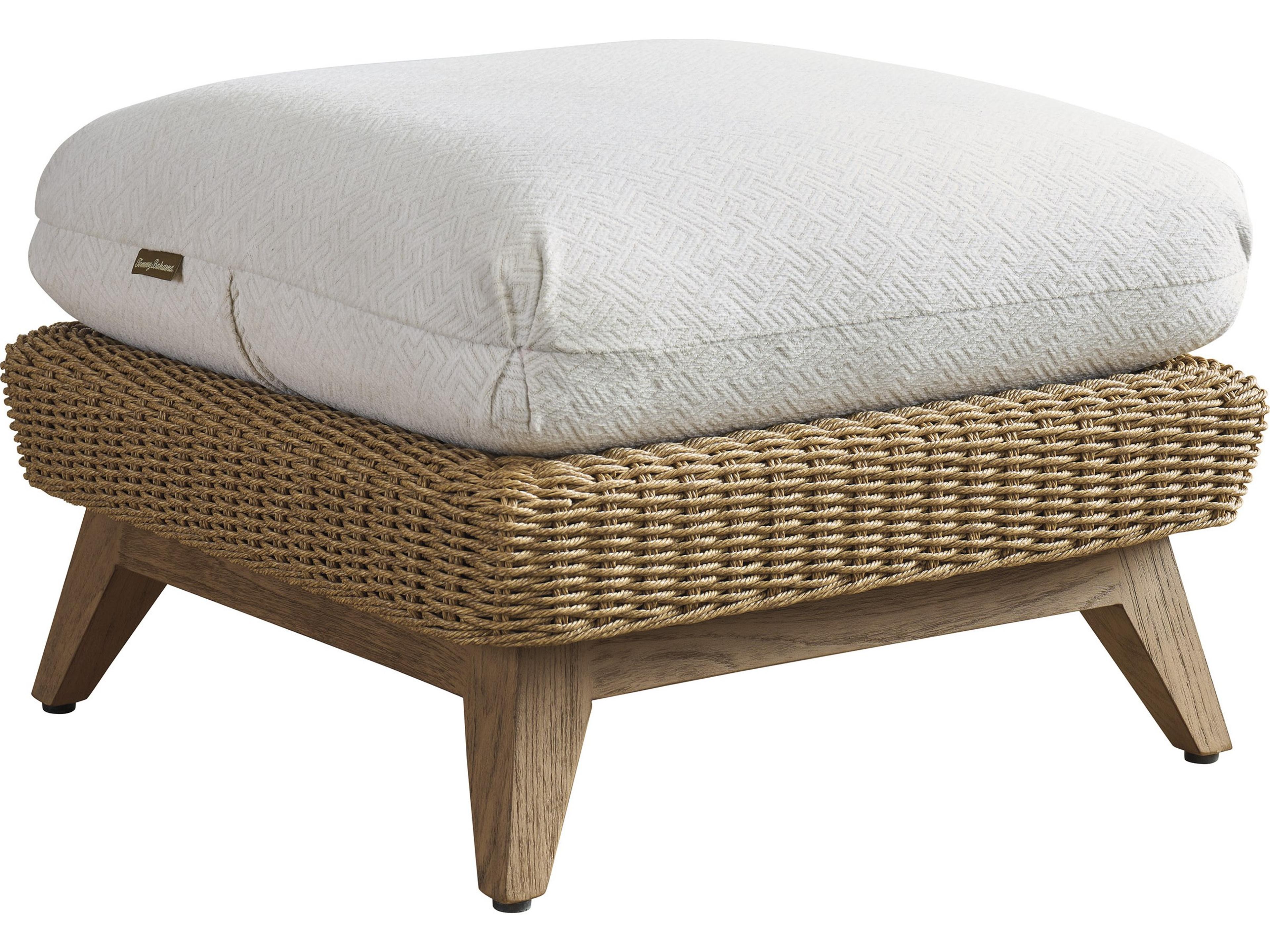 Isle Of Palms Wicker Ottoman