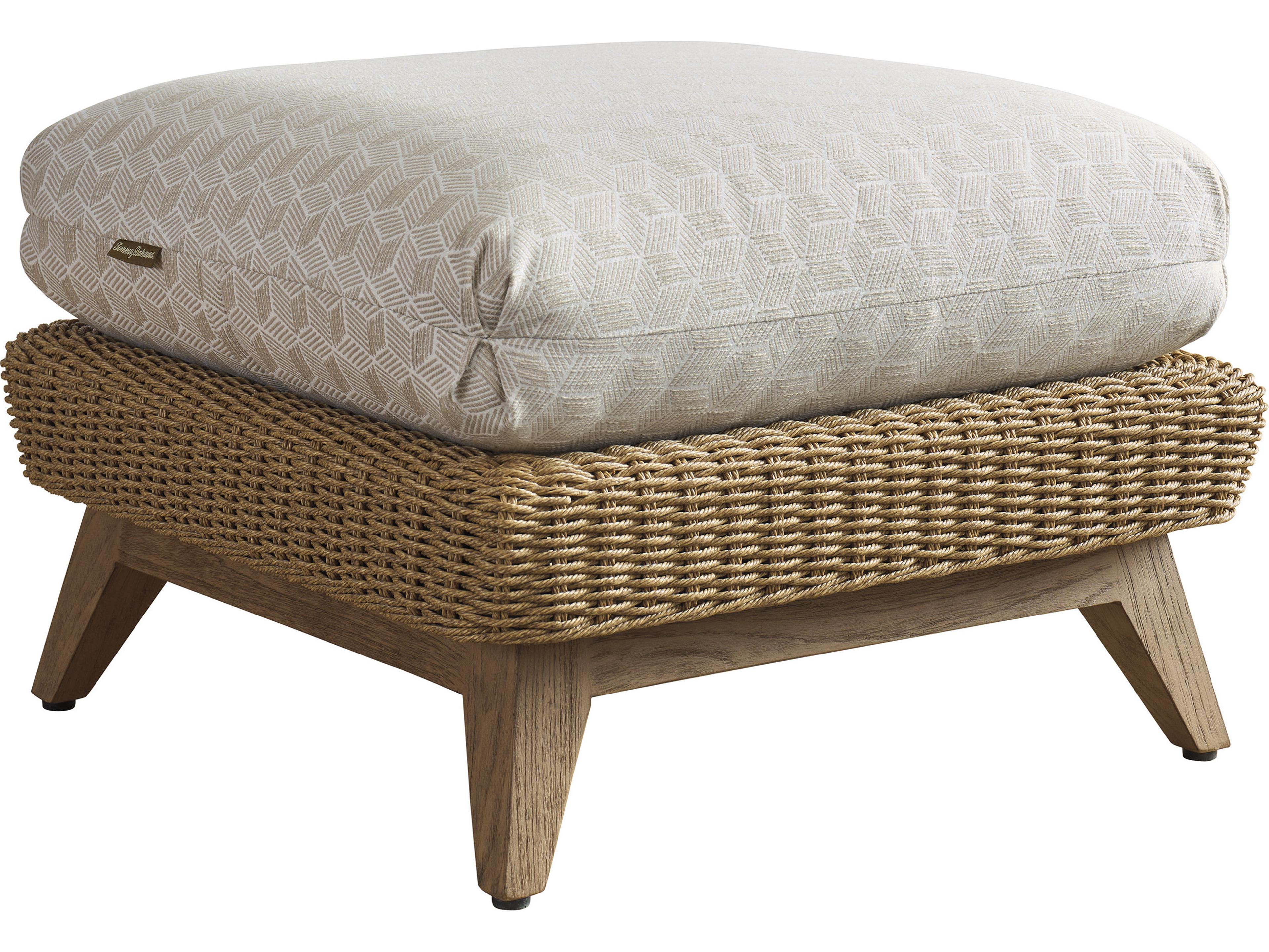 Isle Of Palms Wicker Ottoman