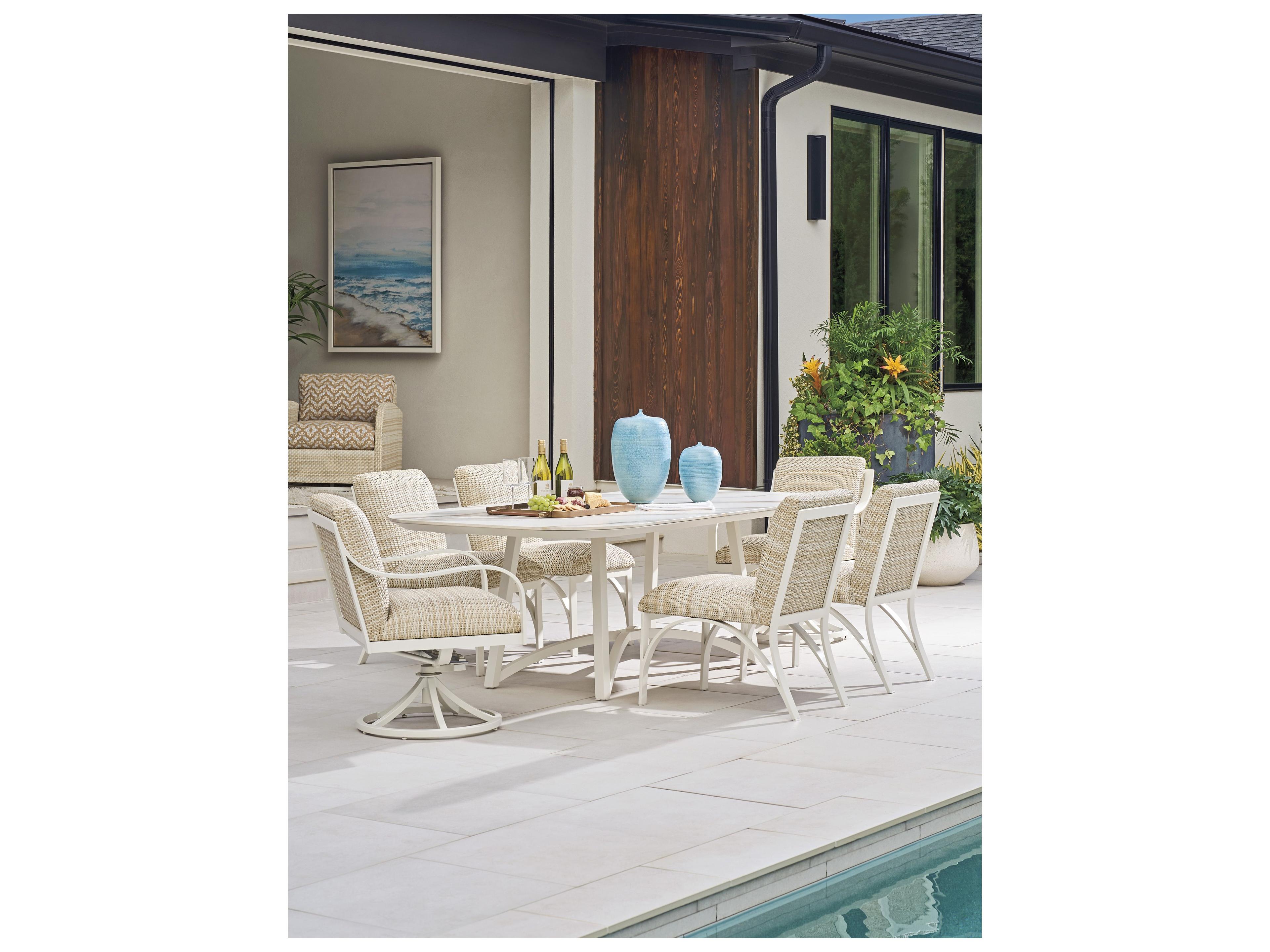 Tommy Bahama Outdoor Sand Dune Swivel Rocker Dining Chair